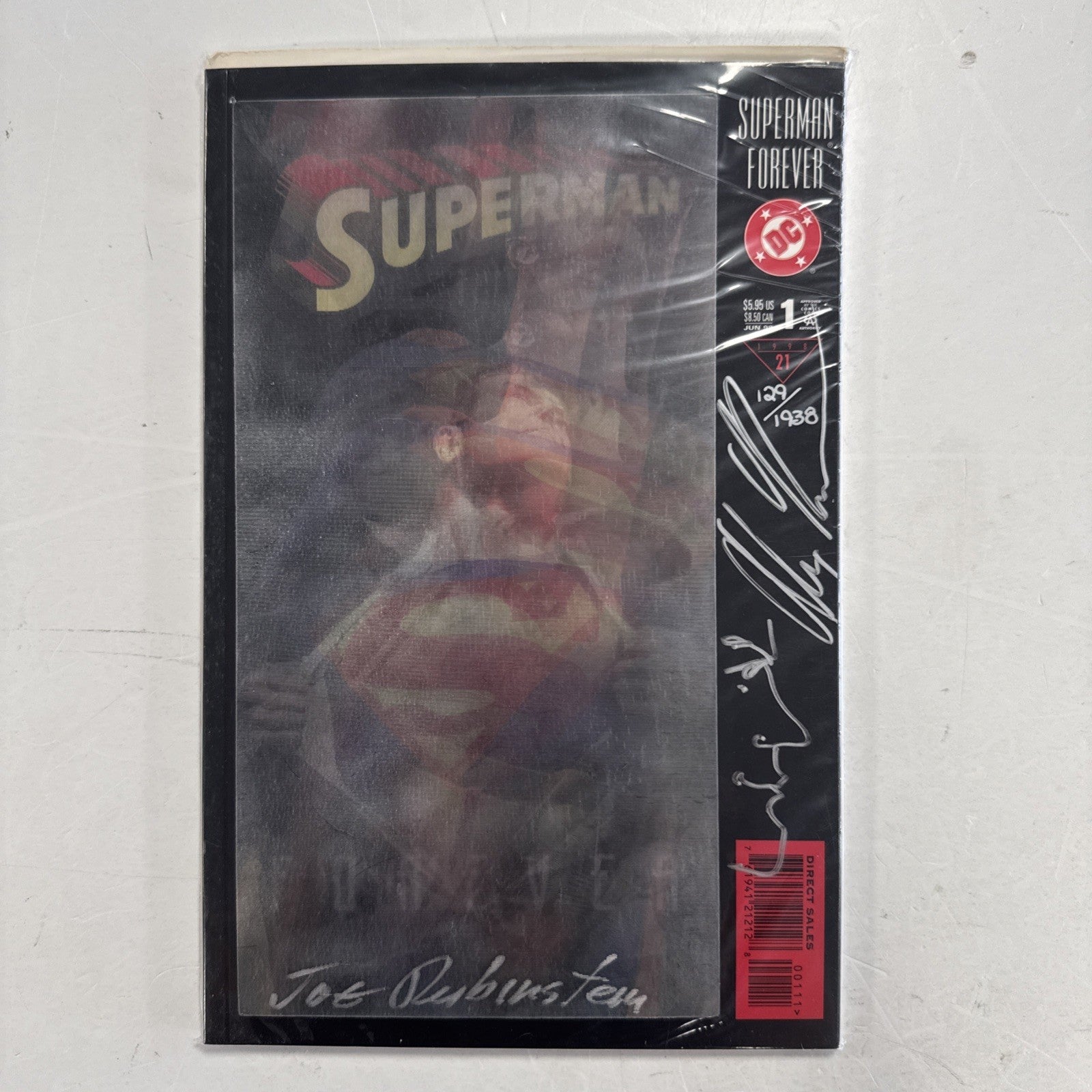 Superman Forever #1 1998 Lenticular Cover Signed Alex Ross0