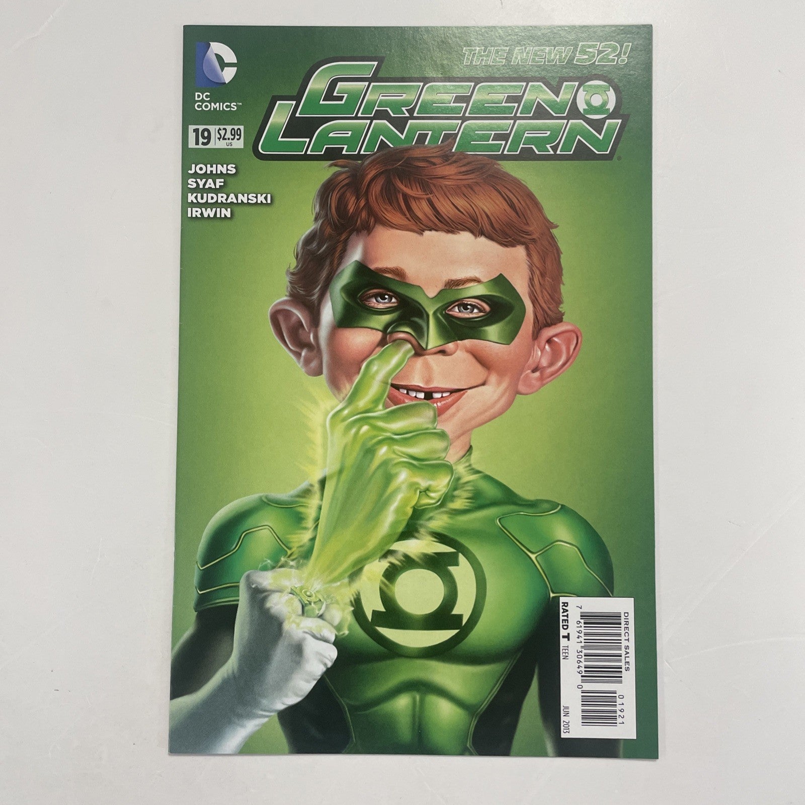 Green Lantern #19 2013 VF/NM 1:10 Mad Alfred E Neuman Variant New 520