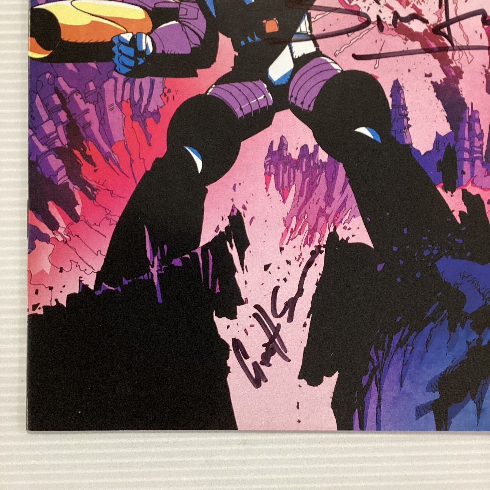 Transformers #91 2013 VF/NM RI Var signed 'To Gareth" Simon Furman Geoff Senior2