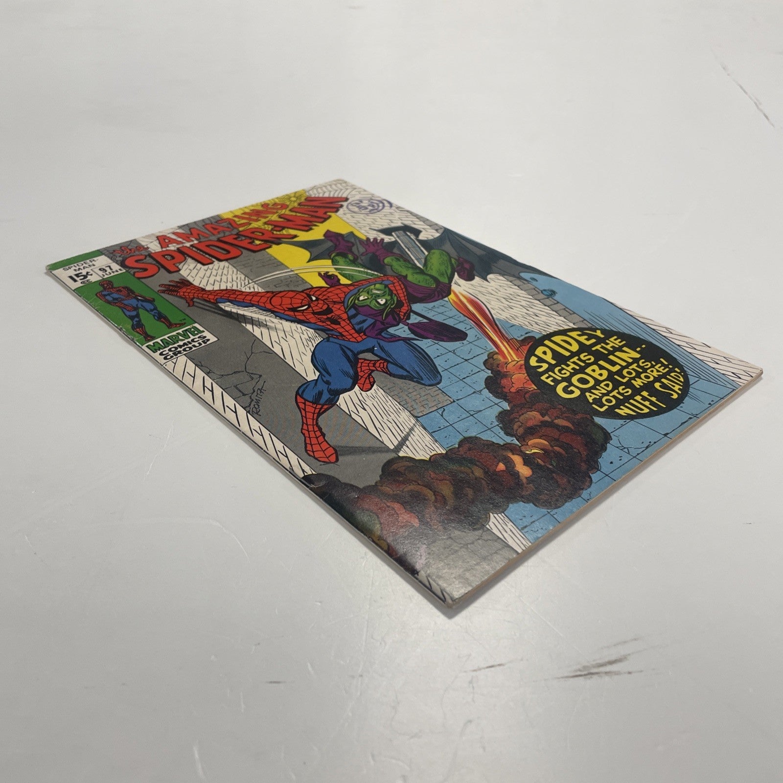 Amazing Spider-Man #97 1971 FN Pence Stamp No Comic Code *See Description3