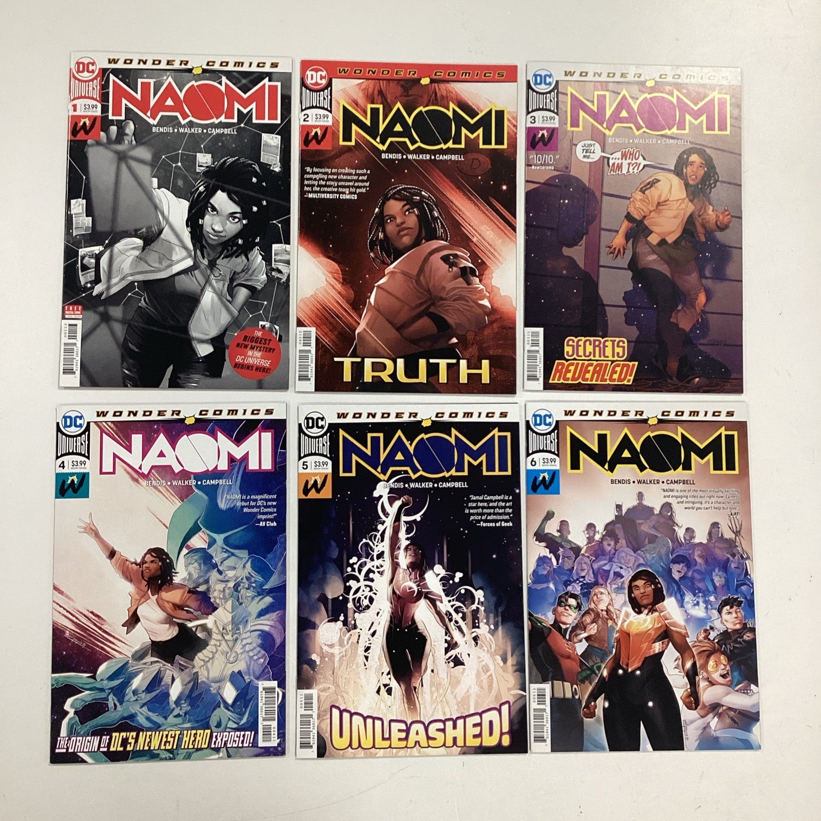 Naomi #1-6 2019 NM Complete Set #1 - 3rd Print, #2 - 2nd Print0