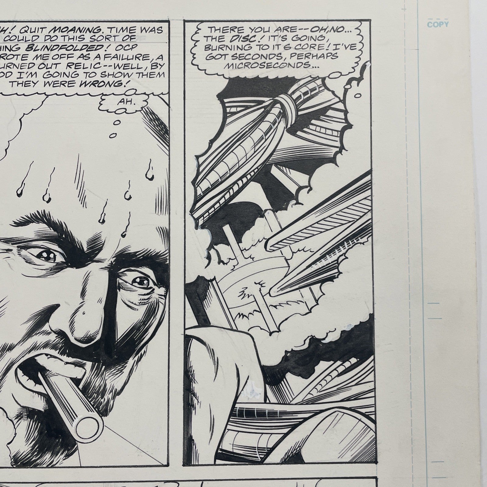 Lee Sullivan Original Art for Marvel's Robocop #15 Page 5 19916