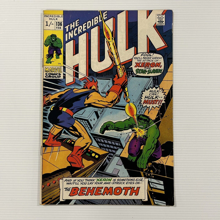 The Incredible Hulk #136 1970 FN+