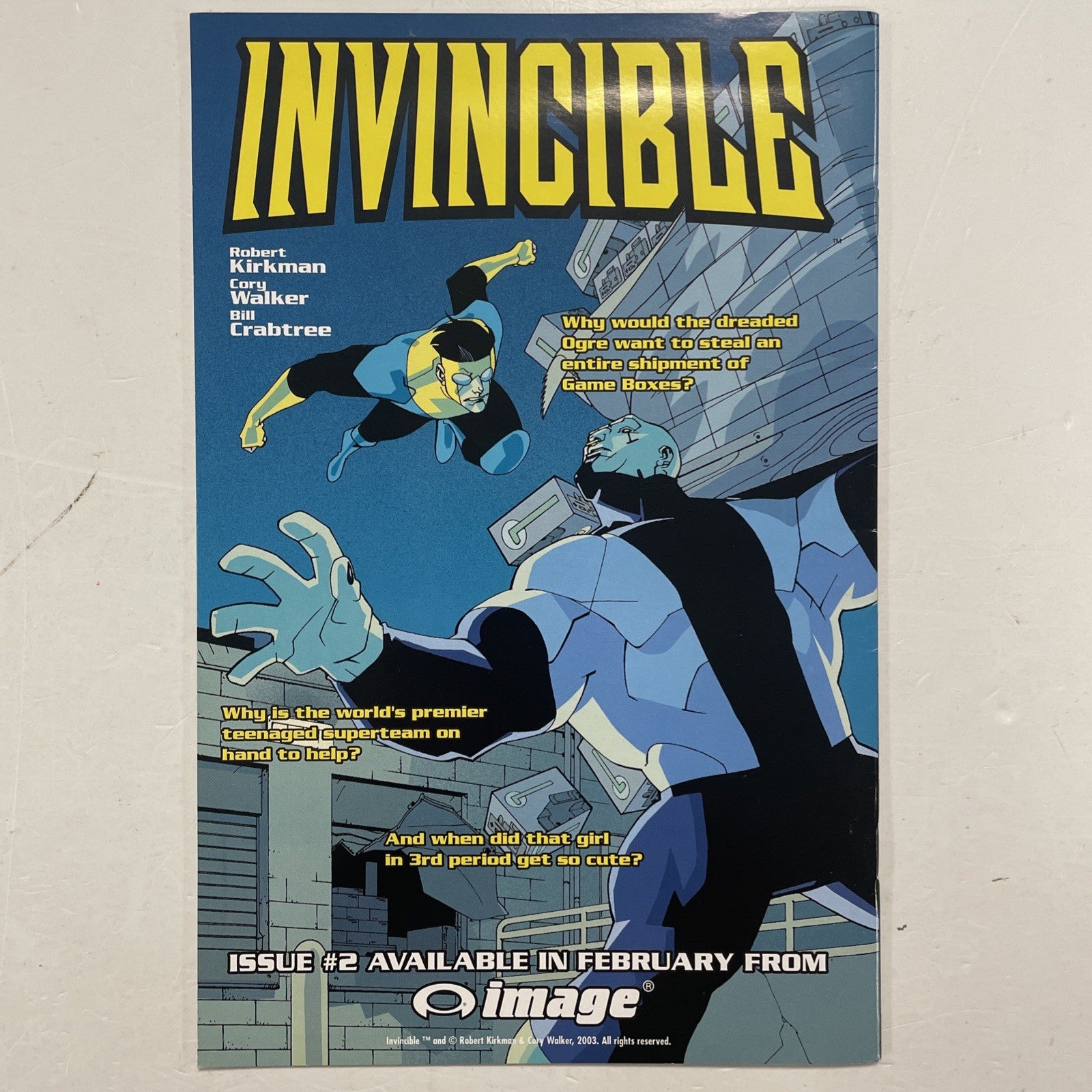 Invincible #1 2003 FN/VF 1st Printing 1st Invincible Omni-Man Atom Eve Image12