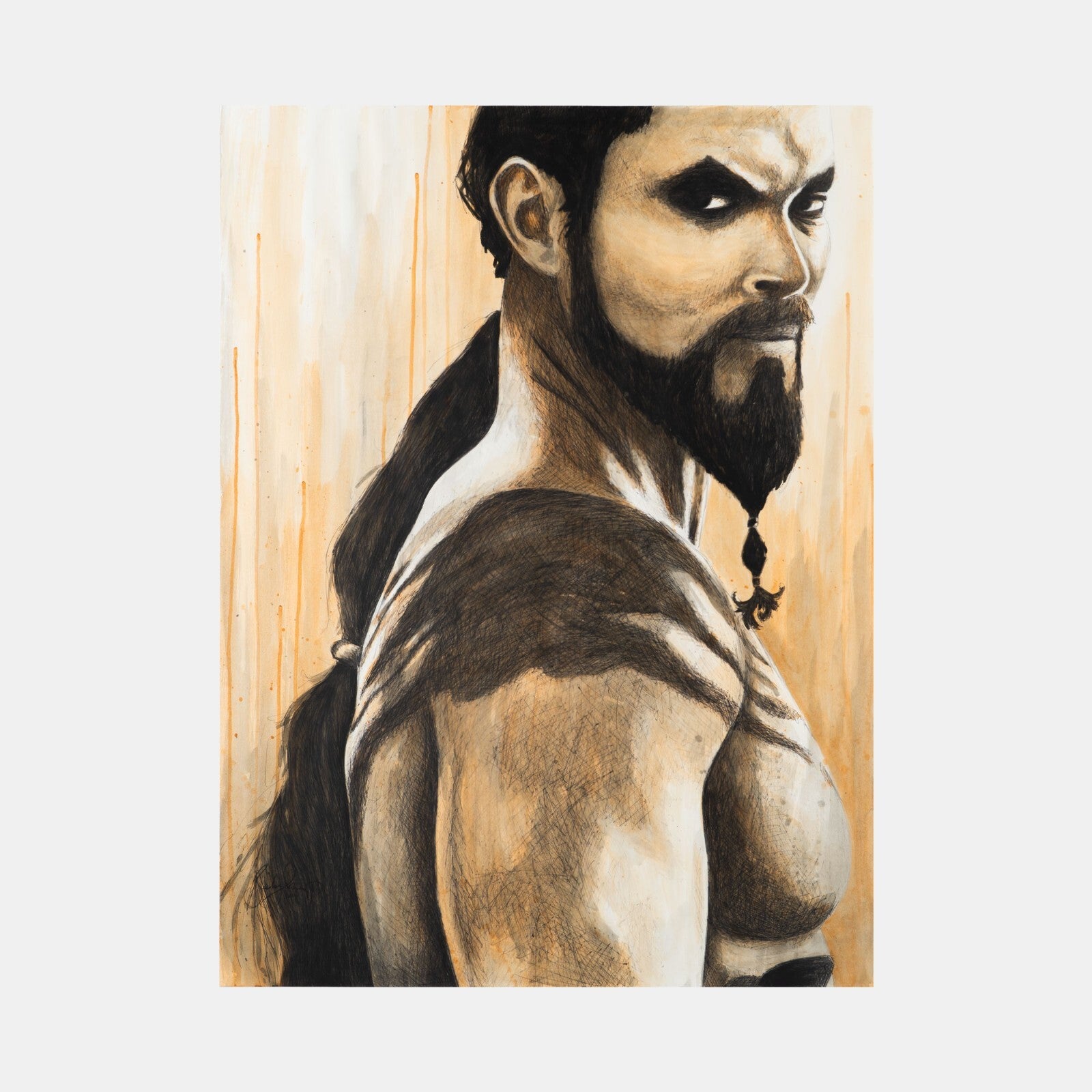 Khal Drogo Original Art by Becky Knapp with COA (80x59cm)0