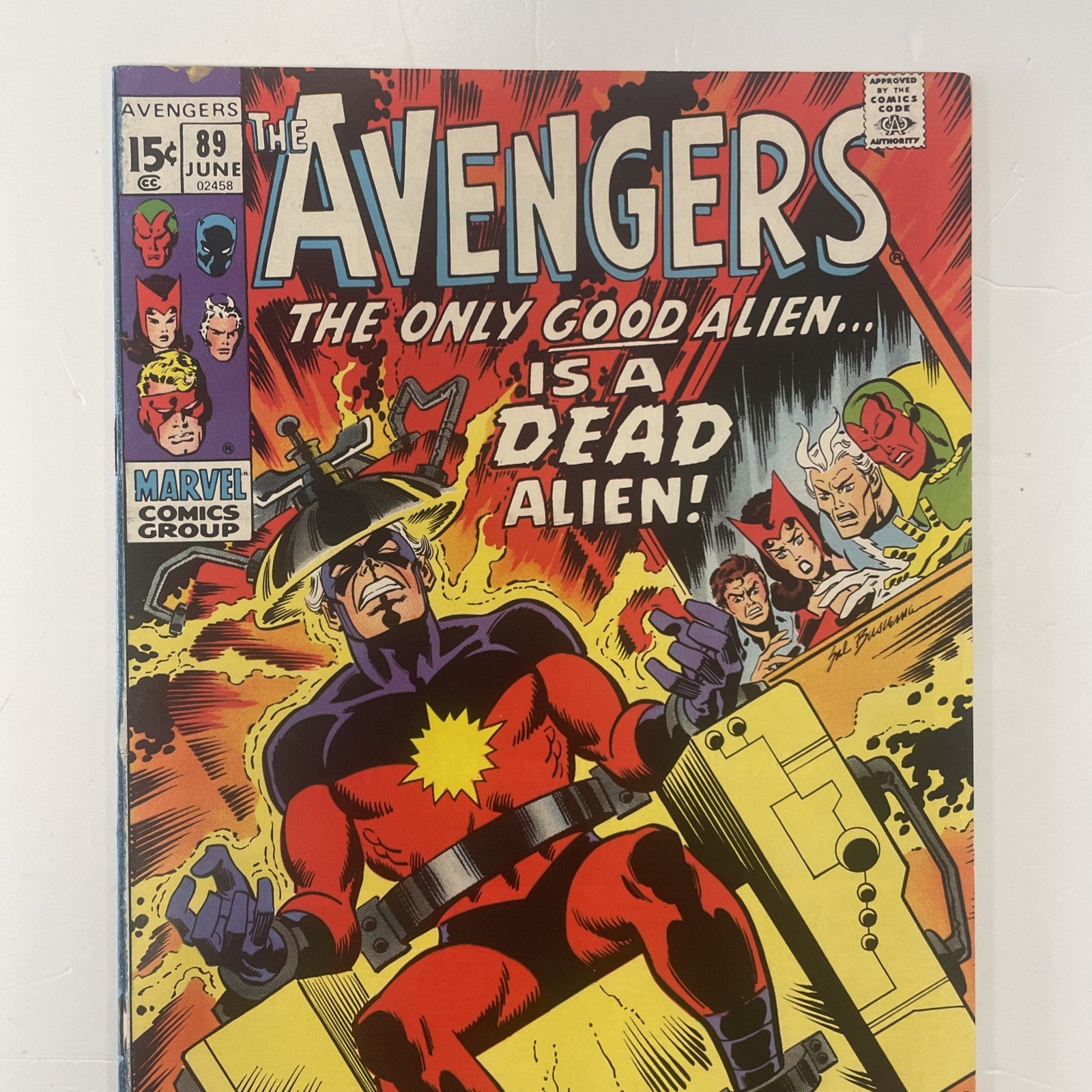 Avengers #89 1971 FN Kree-Skrull War **Distributors Spray on Spine1