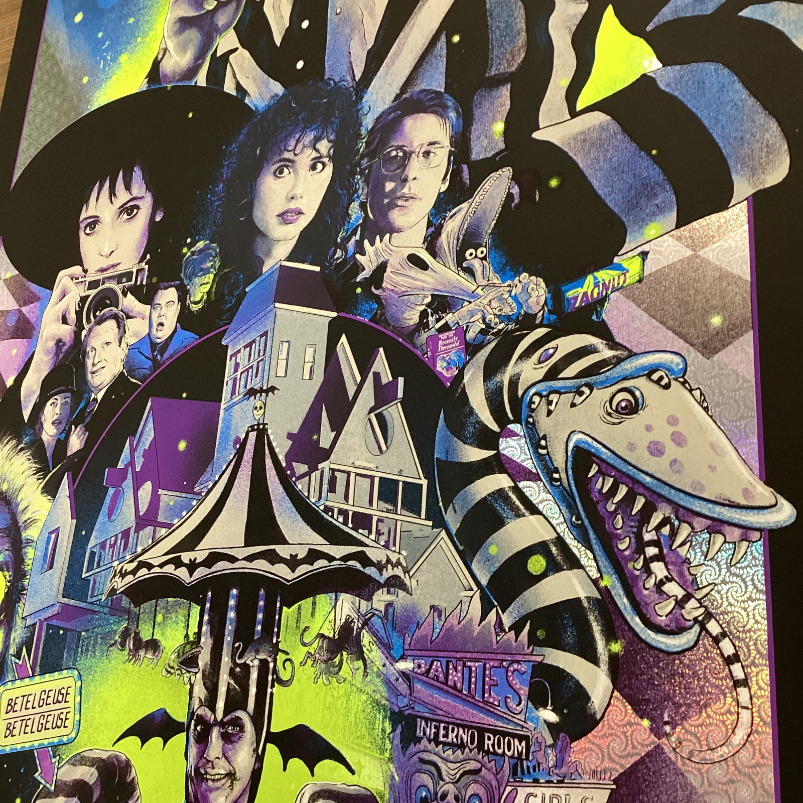 Beetlejuice Alternate Movie Poster by Vance Kelly Holofoil 1/16