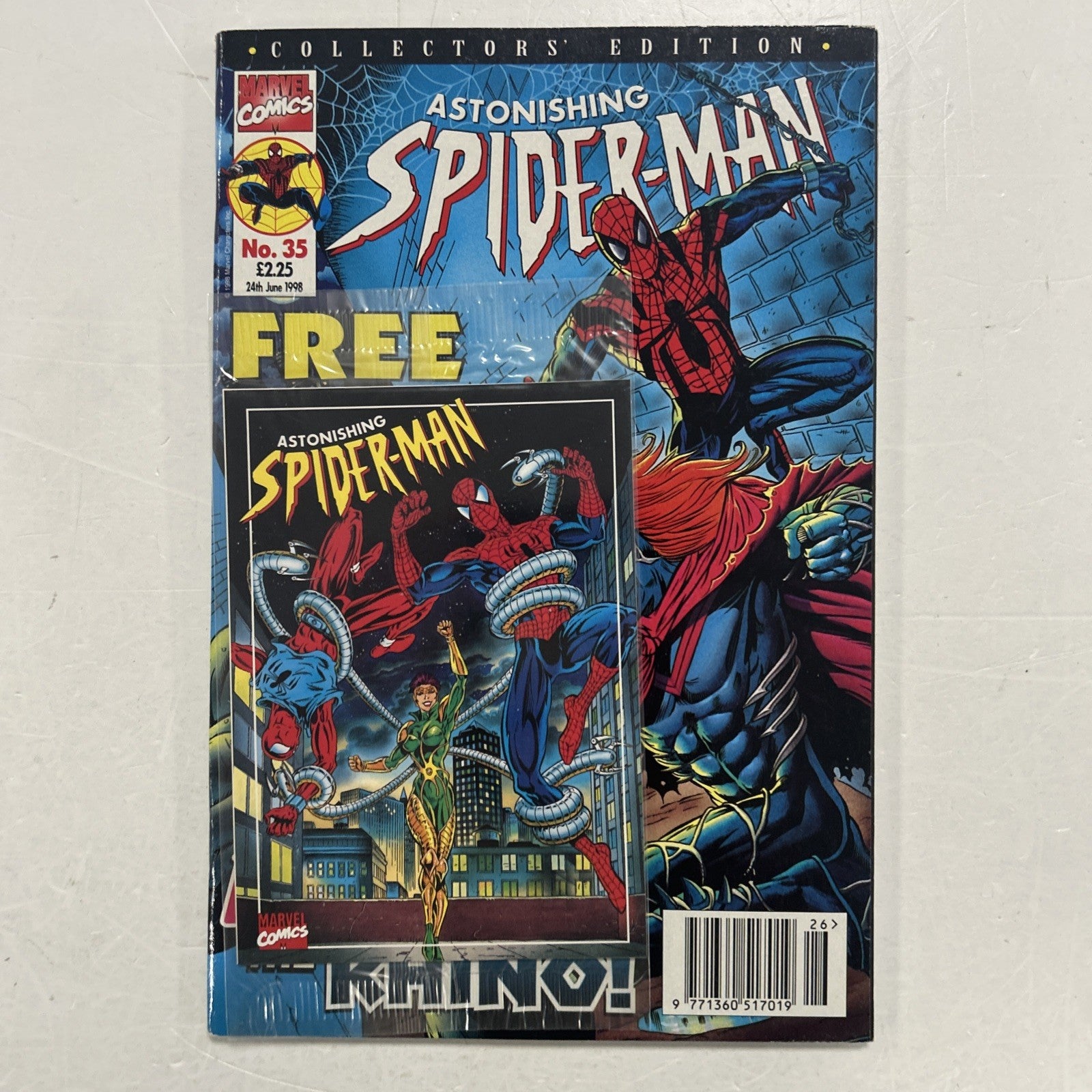 Astonishing Spider-Man #35 1998 VF- UK Marvel Panini Inc. Free Postcards0