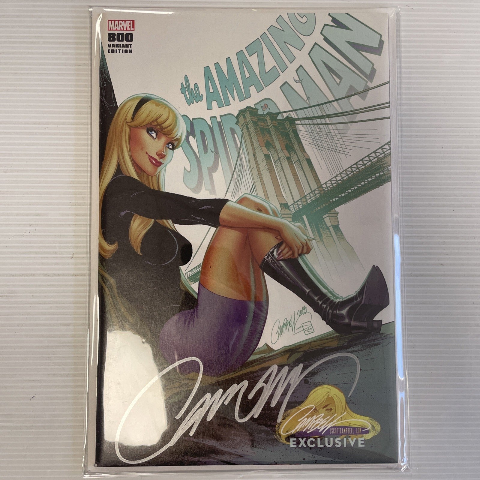 Amazing Spider-Man #800 2018 Signed J Scott Campbell Store Exclusive Variant F0