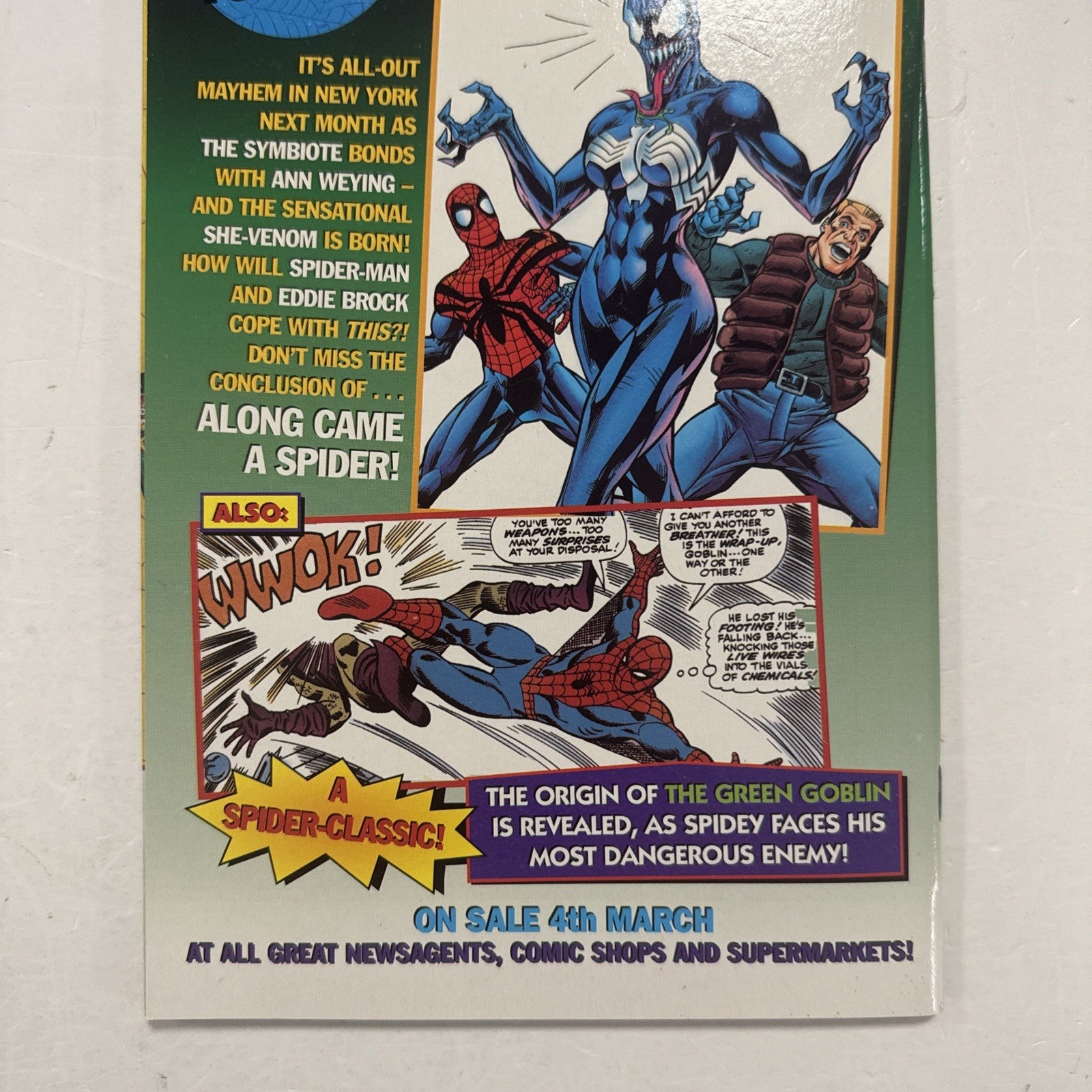 Astonishing Spider-Man #44 1999 VF- UK Marvel Panini Inc. Free Gift Stickers5