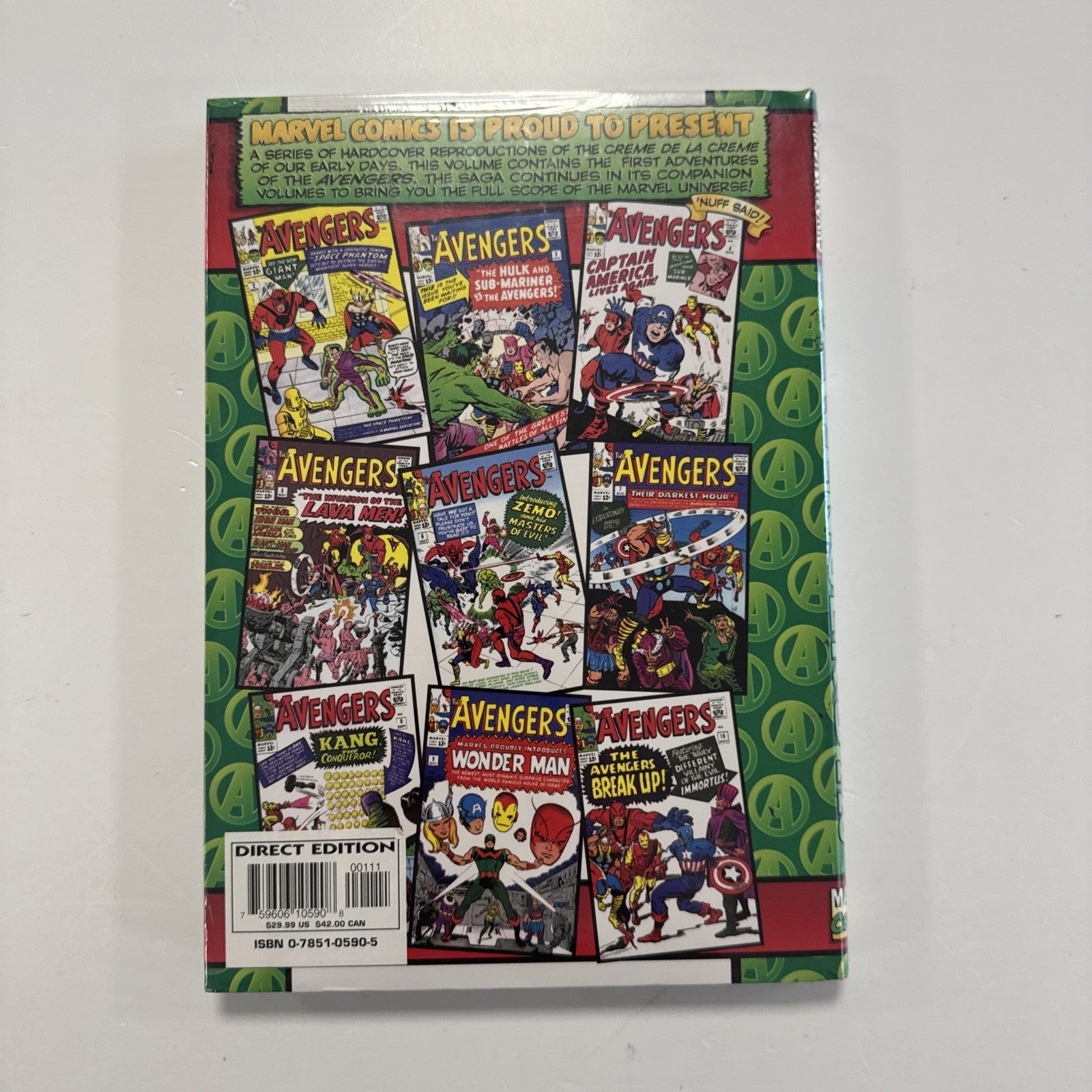 Marvel Masterworks The Avengers #1-10 1997 Hardcover NEW & SEALED6