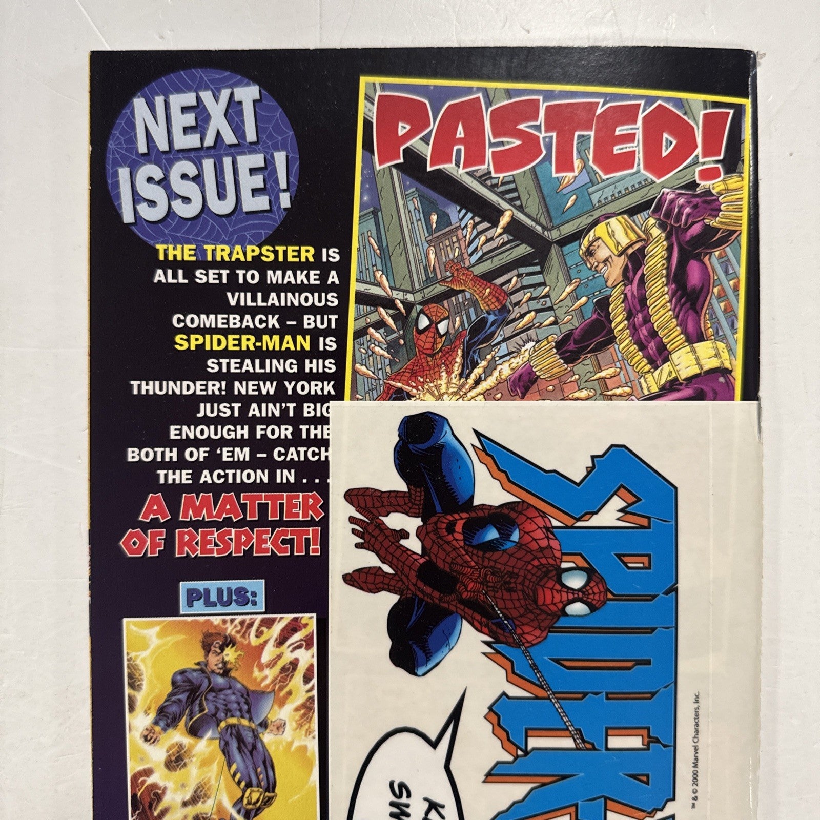 Astonishing Spider-Man #59 2000 VF+ UK Marvel Panini Inc. Free Gift Stickers4