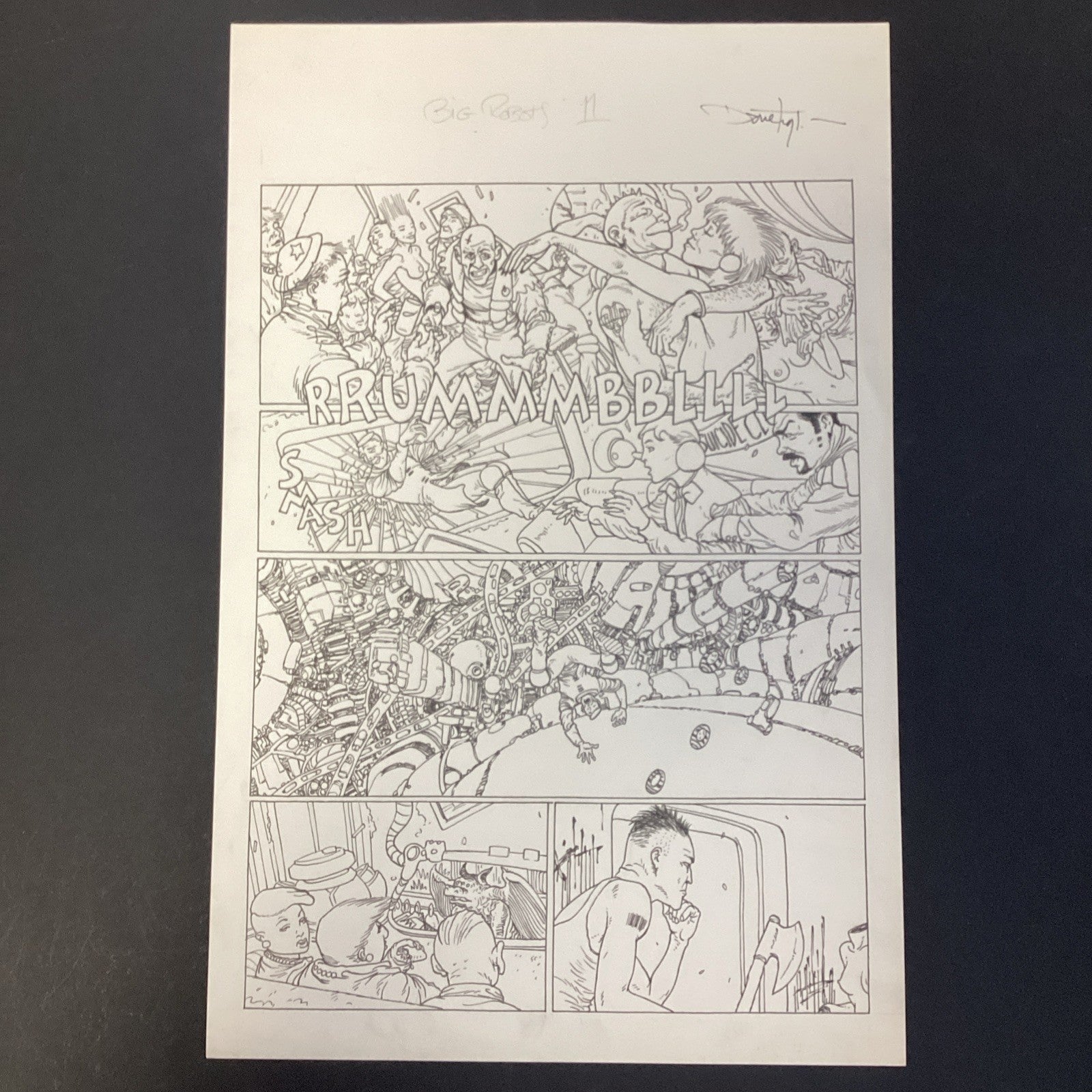 Original Artwork for Judge Anderson Big Robots Page 11 Megazine 258 Dave Taylor0