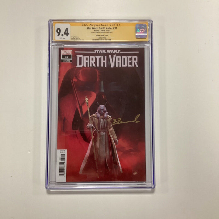 Darth Vader #37 2023 CGC 9.4 Signature Series signed Bjorn Barends Variant cover