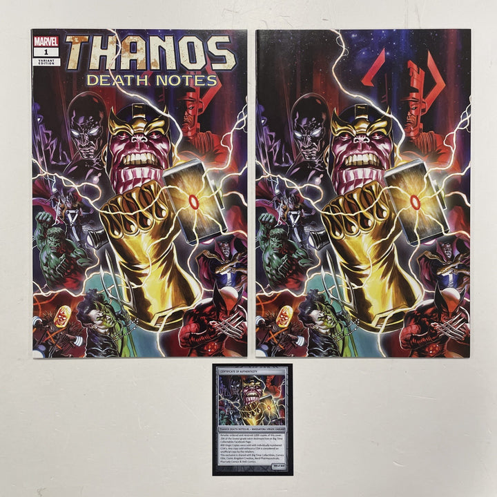 Thanos: Death Notes #1 2023 NM Massafera Trade Dress & Virgin Variant0
