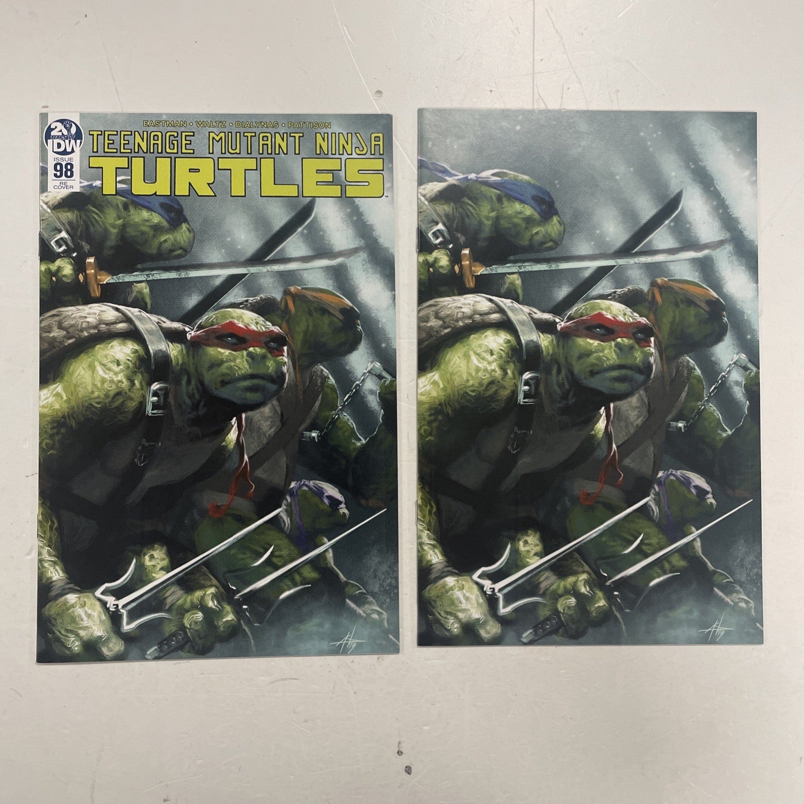 Teenage Mutant Ninja Turtles #98 2019 VF/NM RE Cover & Virgin Variant Dell'Otto0