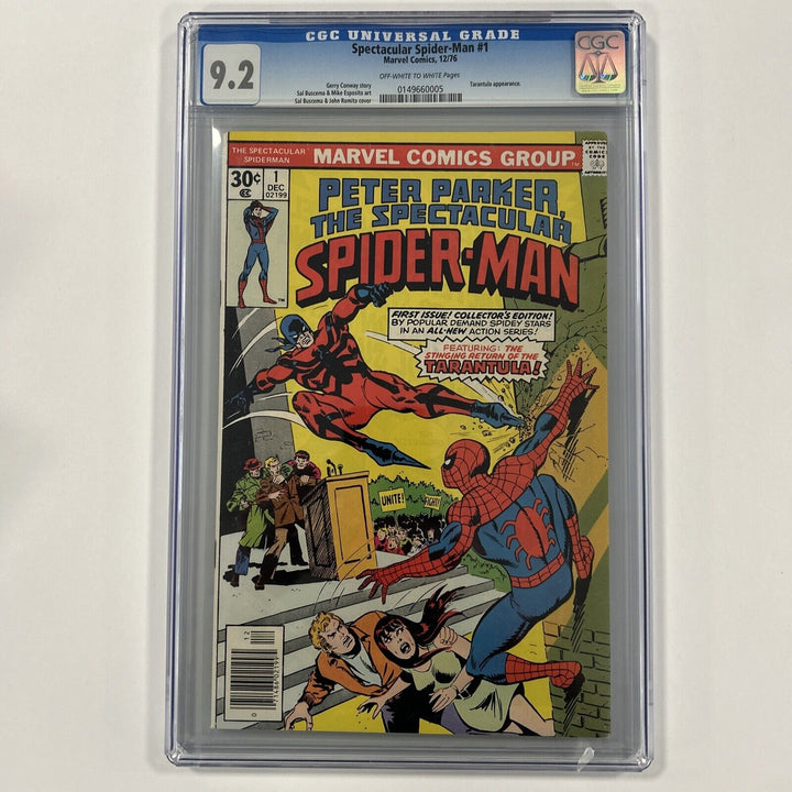 Spectacular Spider-Man #1 Vol 1. CGC 9.2 Slabbed Comic, 1976 Cent copy