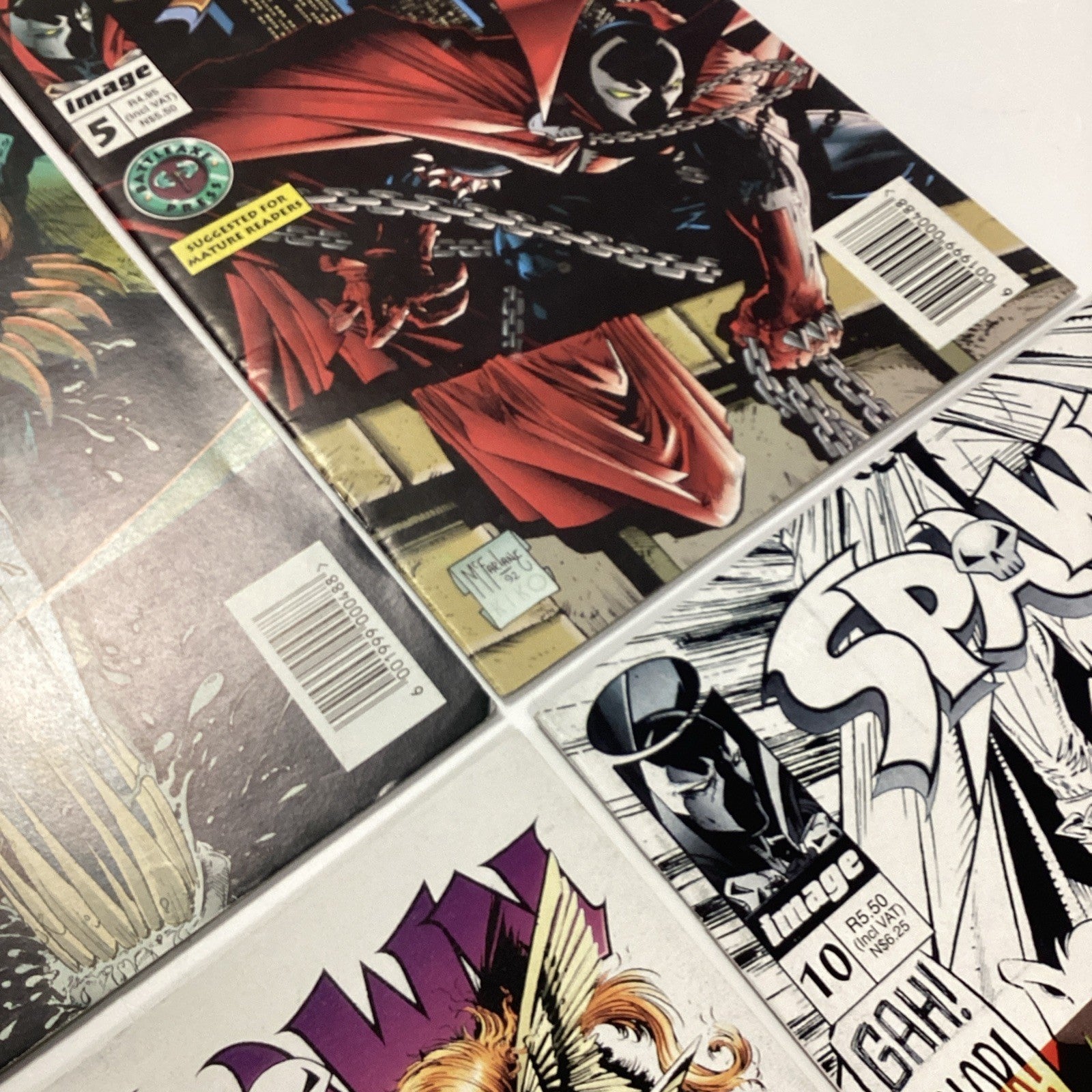 SPAWN  #1-10 VF RSA Variants Battleaxe Press Scarce South African Reprints 199513
