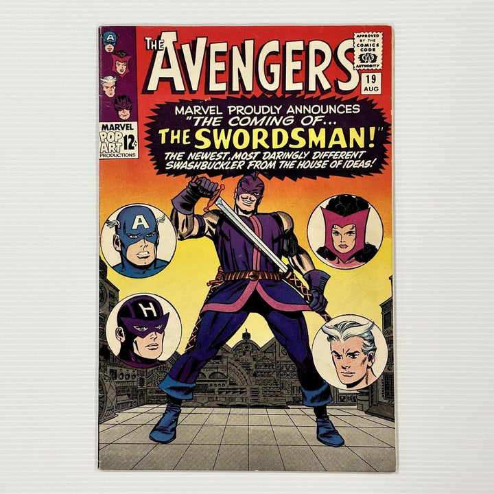 Avengers #19 1965 FN/VF 1st Appearance Of The Swordsman Origin of Hawkeye Cents