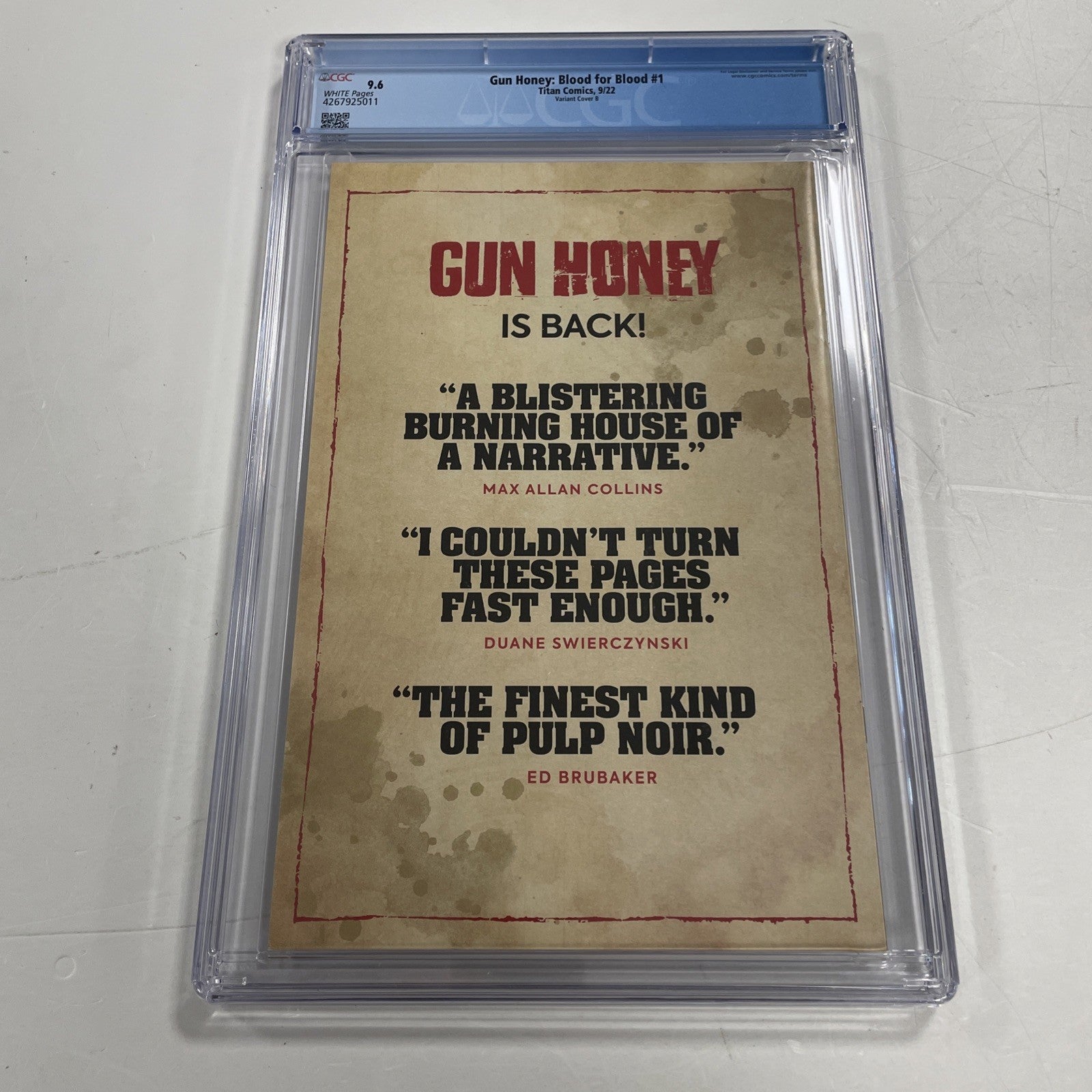 Gun Honey Blood for Blood #1 2022 White Pages CGC 9.6 Artgerm Variant Cover6