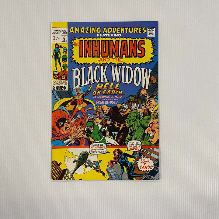 Amazing Adventures Inhumans and Black Widow #6 VF 1971 Raw Comic Pence Copy0