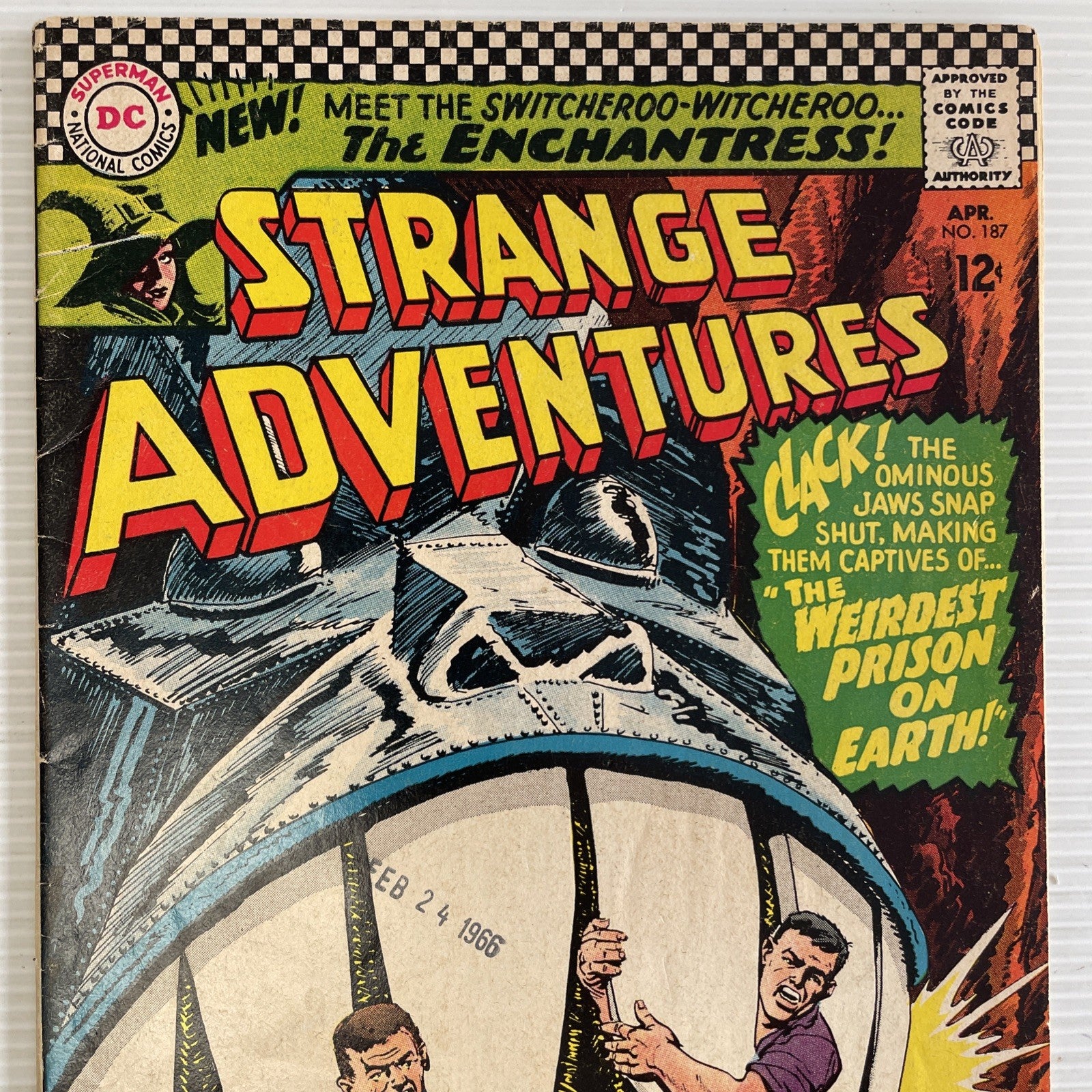 Strange Adventures #187 1966 VG Origin & 1st Appearance Enchantress **Date stamp1