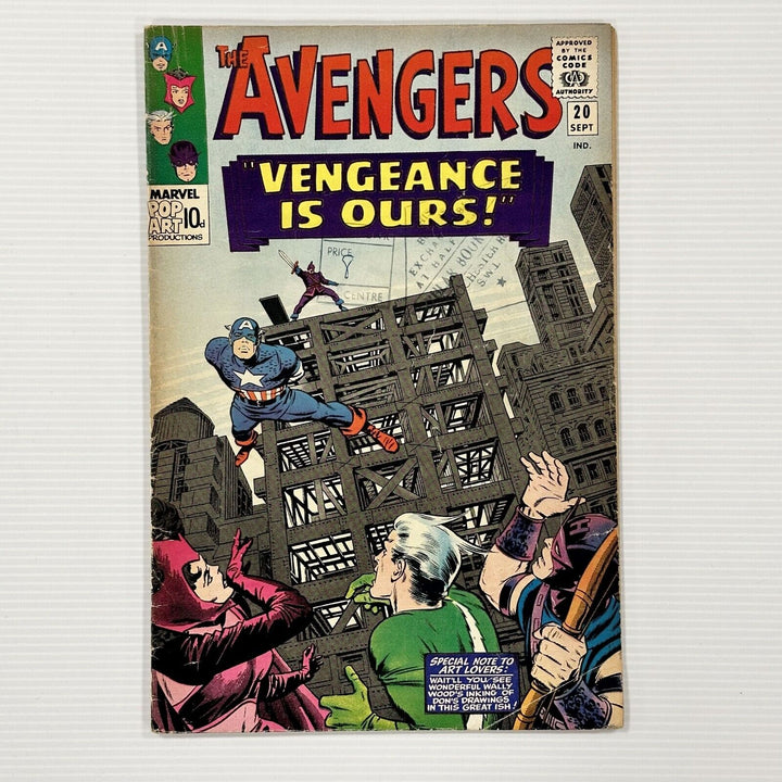 Avengers #20 1965 VG Pence Copy **Multiple Stamps & pen on cover**