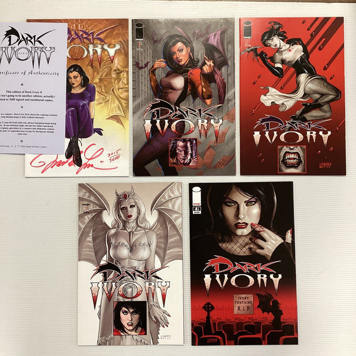 Dark Ivory #1-4 & #0 signed by Lisner 2008 Image Comics0