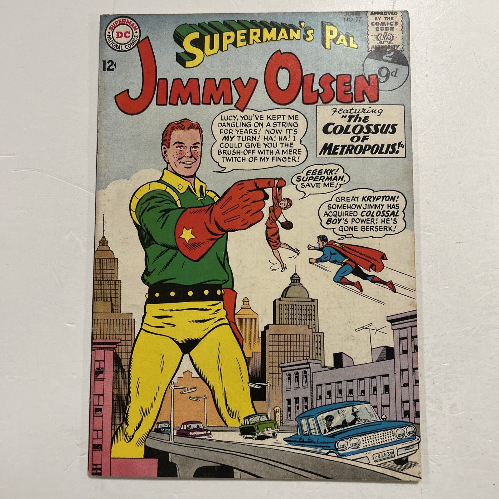 Superman's Pal Jimmy Olsen #77 1964 VG Pence Stamp0