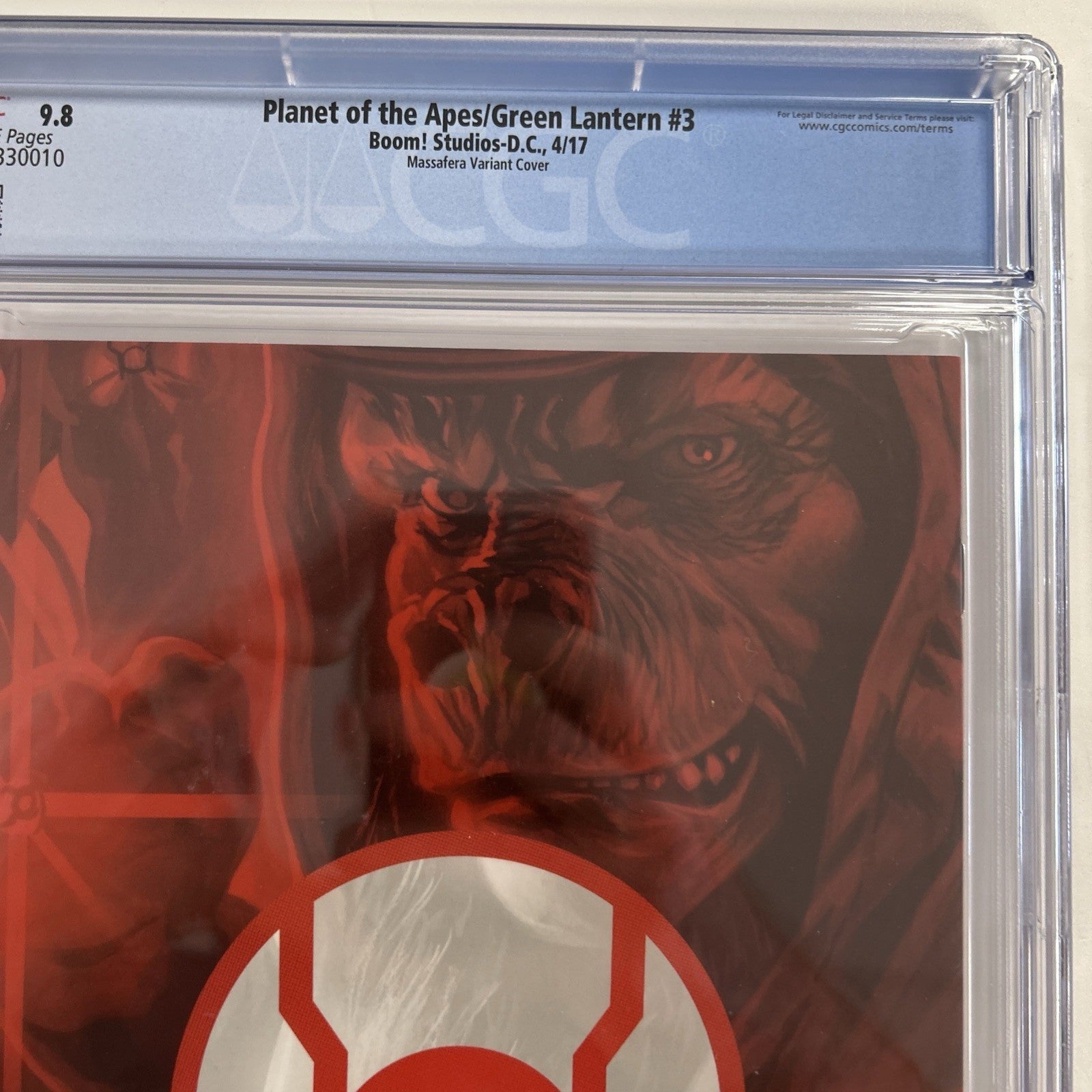 Planet of the Apes/Green Lantern #3 2017 CGC 9.8  Massafera 1:40 Virgin Variant13