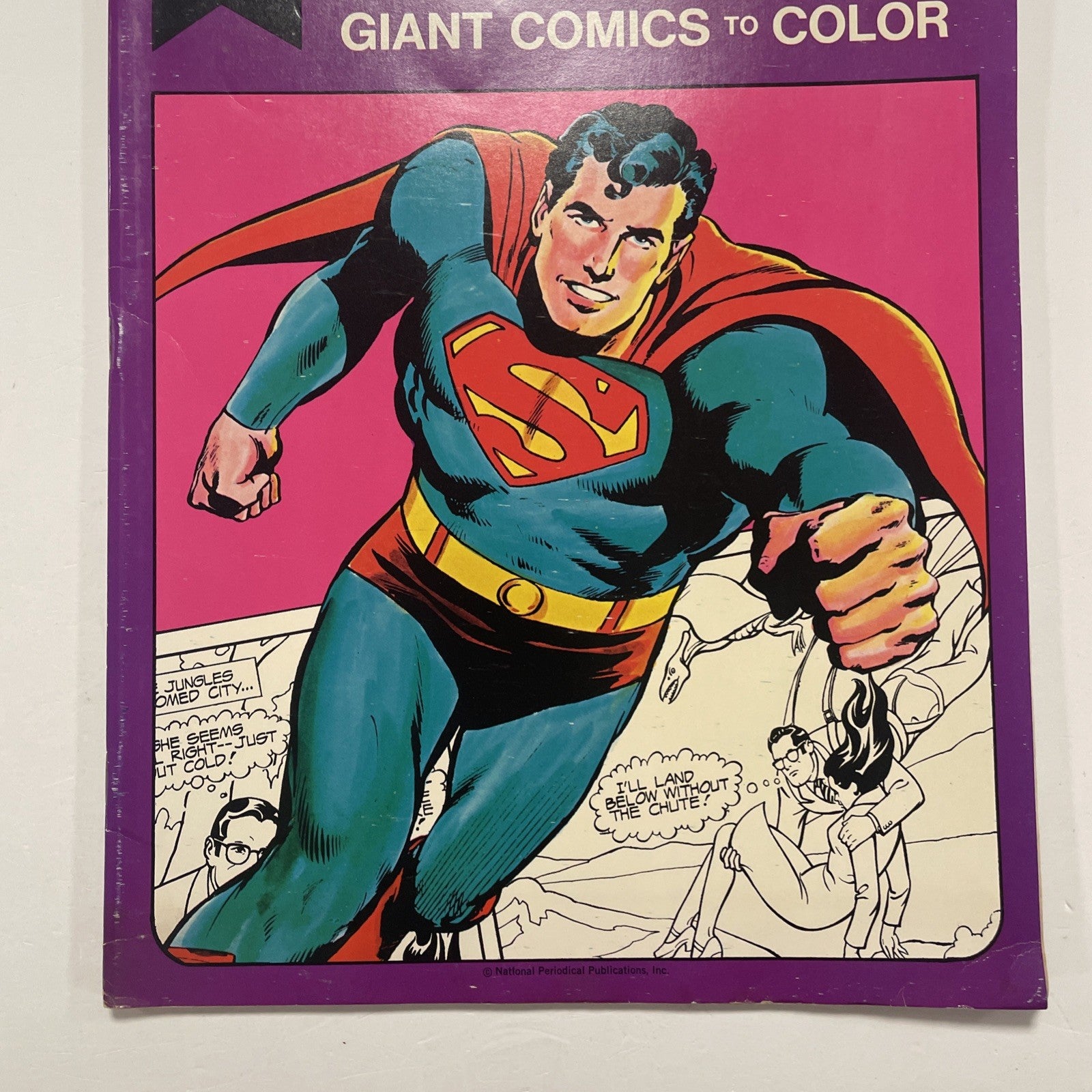 Superman Luthor's Lost Land Giant Comics To Color 1975 Whitman Uncoloured2