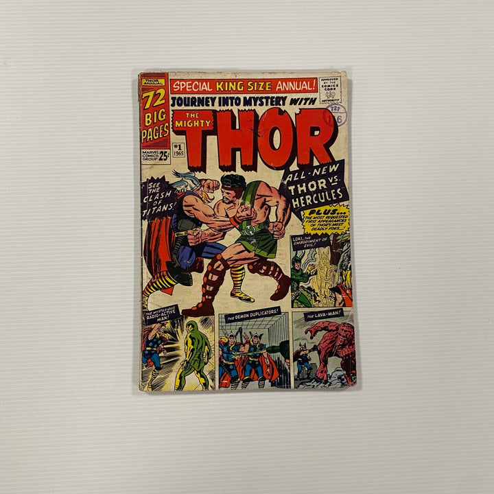 The Mighty Thor King Size Annual #1 1965 VG- Cent Copy Pence Stamp0