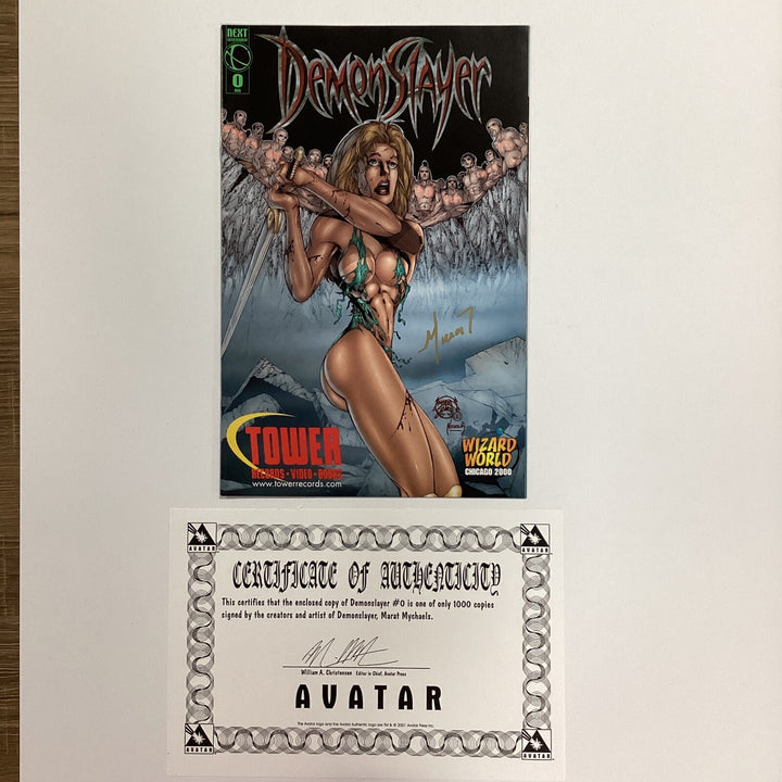 Demon Slayer Comic #0 2000 VF/NM Tower Records Wizard World Signed Marat Mychels0