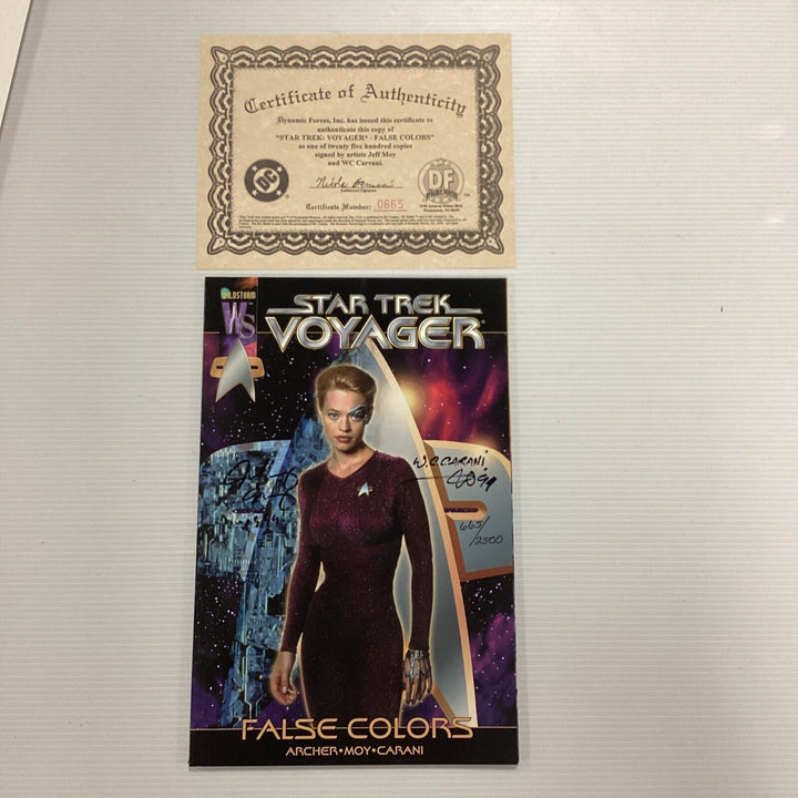 Star Trek Voyager False Colors 1999 VF/NM Signed Moy & Carrani DC CoA \ Wildstor