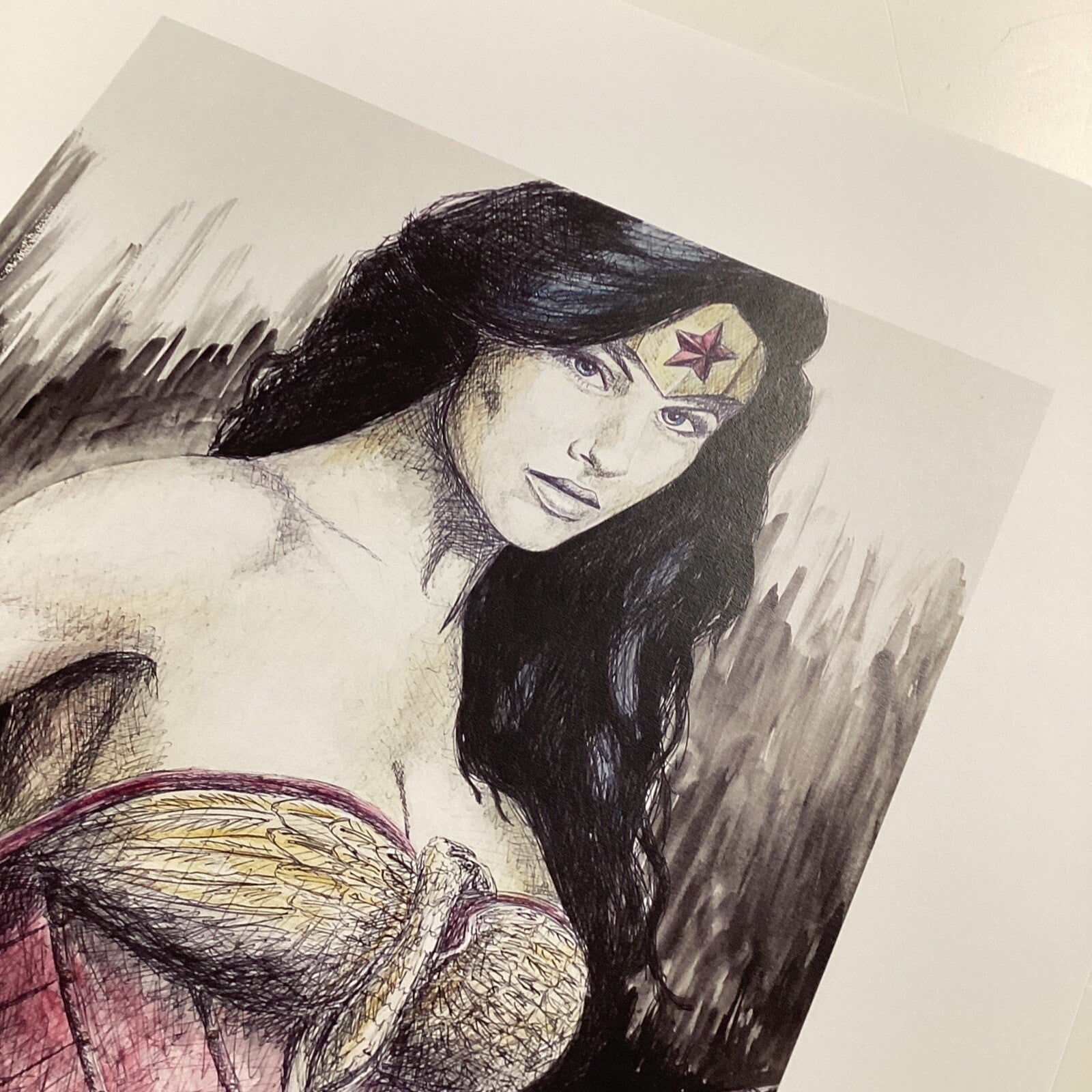 Wonder Woman Signed Art Print by Becky Knapp8