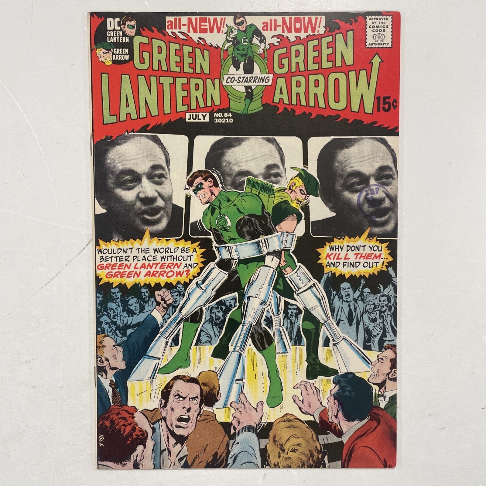 Green Lantern #84 1971 FN/VF Classic Neal Adams & Bernie Wrightson Art, Pence0