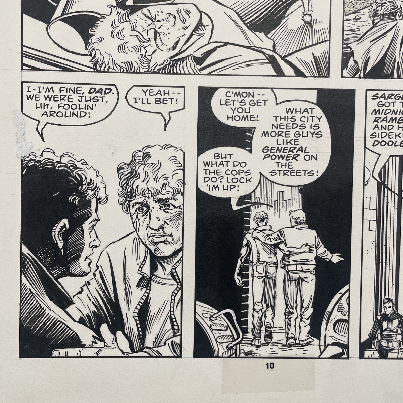 Lee Sullivan Original Art for Marvel's Robocop #9 Page 7 19906
