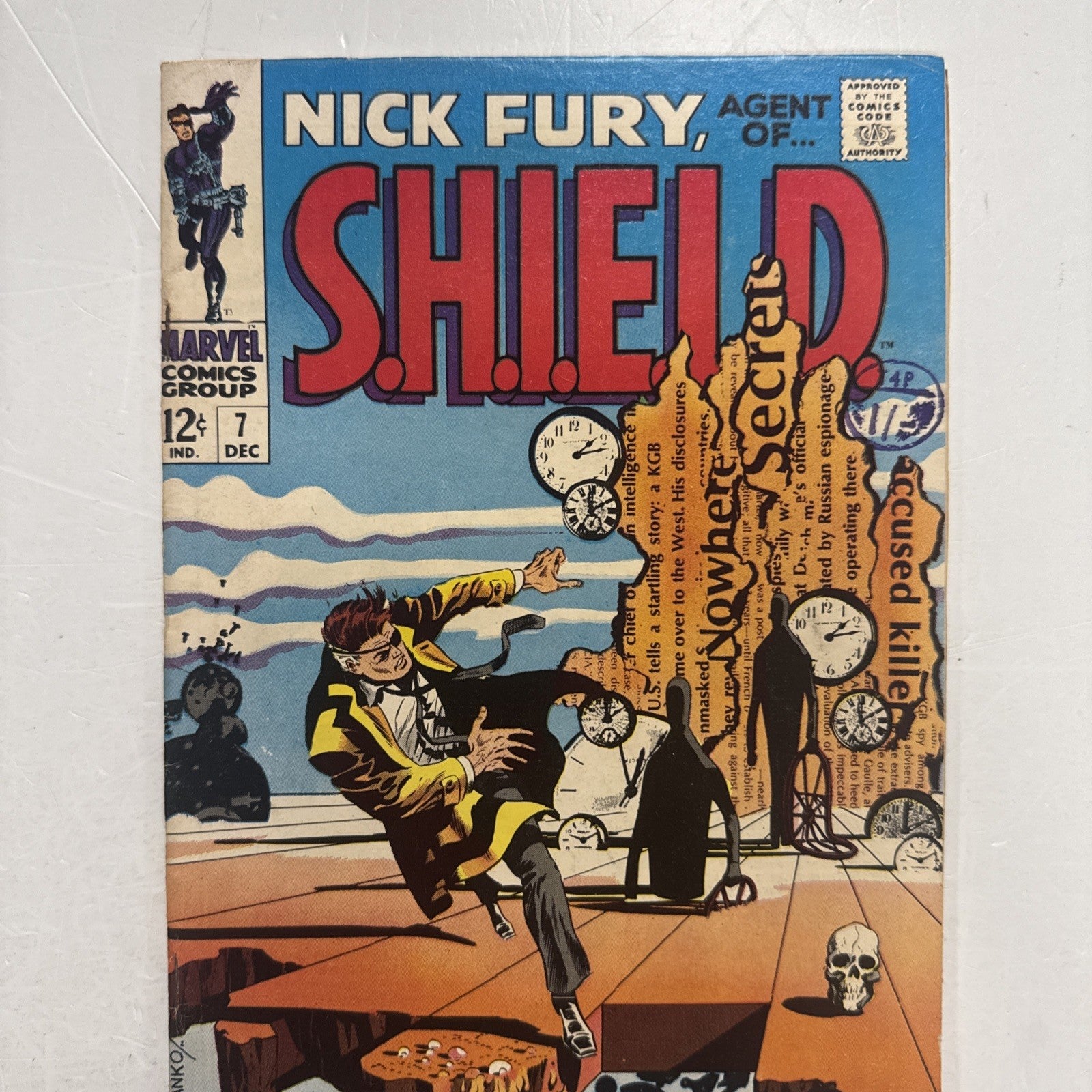 Nick Fury Agent of SHIELD #7 1968 FN- Pence Stamp Classic Steranko1
