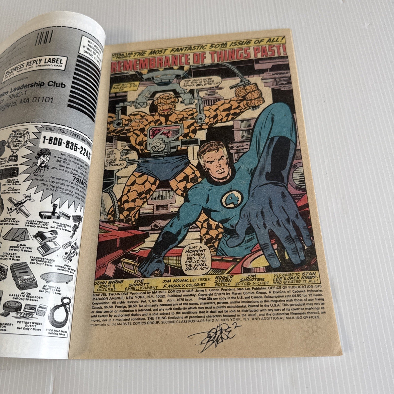 Marvel Two-in-One #50 1979 VF+ Signed John Byrne inside page6