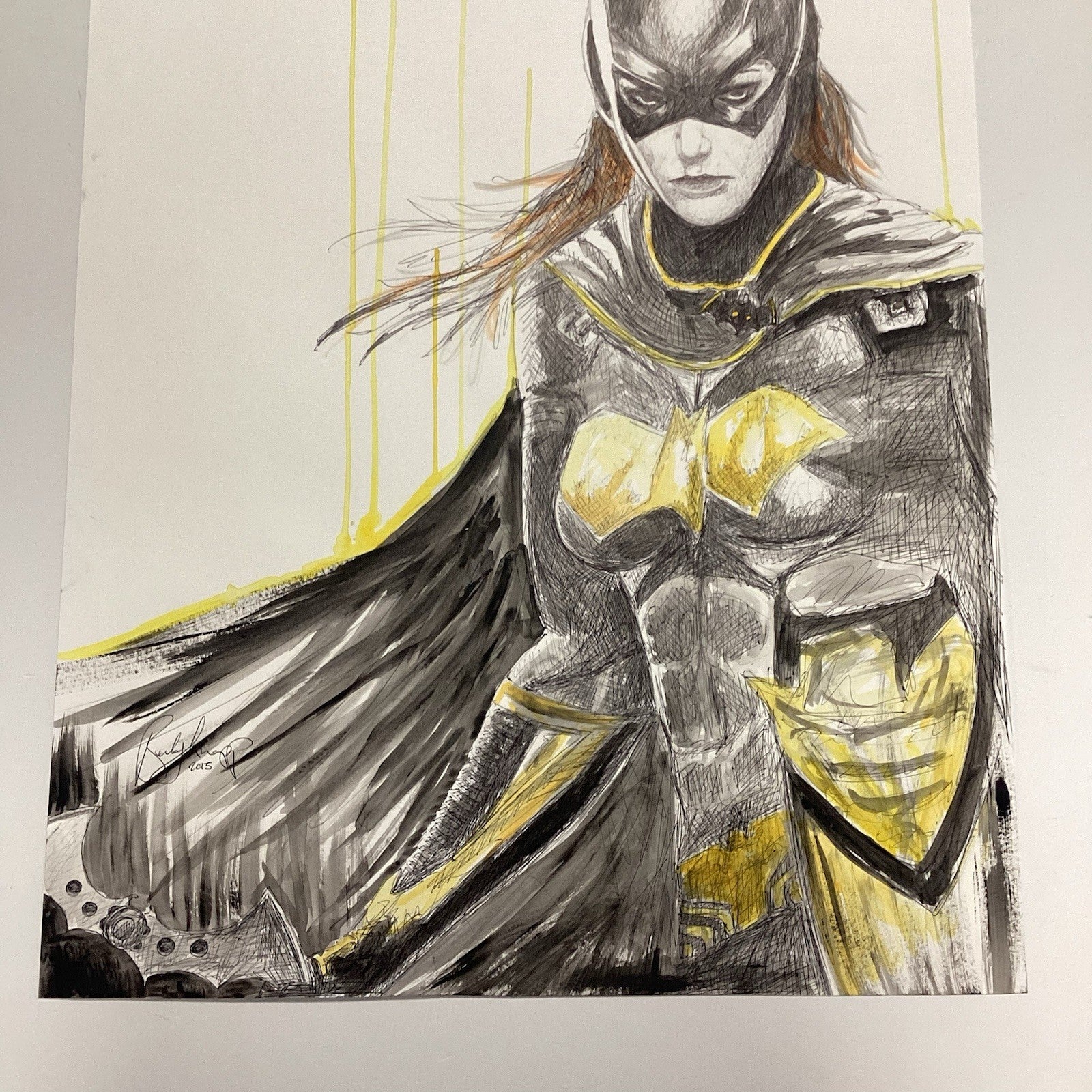 Batgirl Original Art by Becky Knapp with COA (80x59cm)2