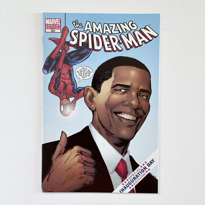 Amazing Spider-Man #583 2008 VF/NM Obama Variant 1st Print