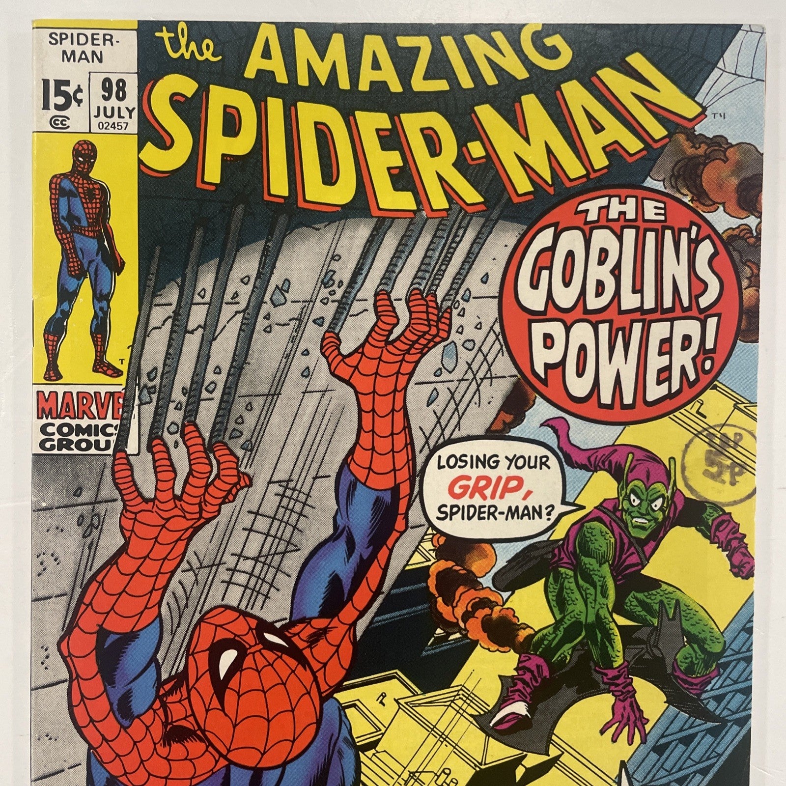 Amazing Spider-Man #98 1971 VF- Pence Stamp No Comic Code *See Description1