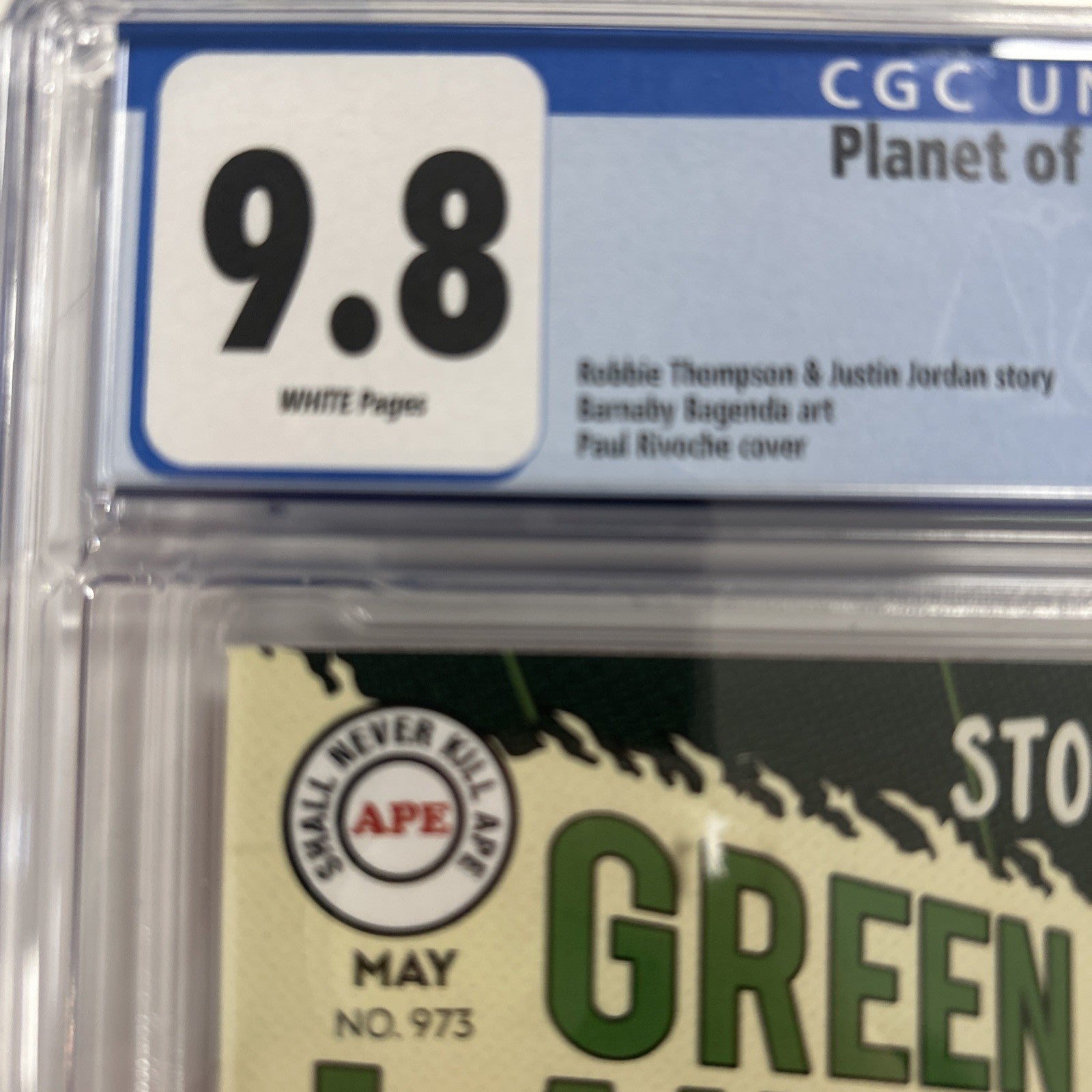 Planet of the Apes/Green Lantern #3 2017 CGC 9.8  Rivoche 1:20 Variant4