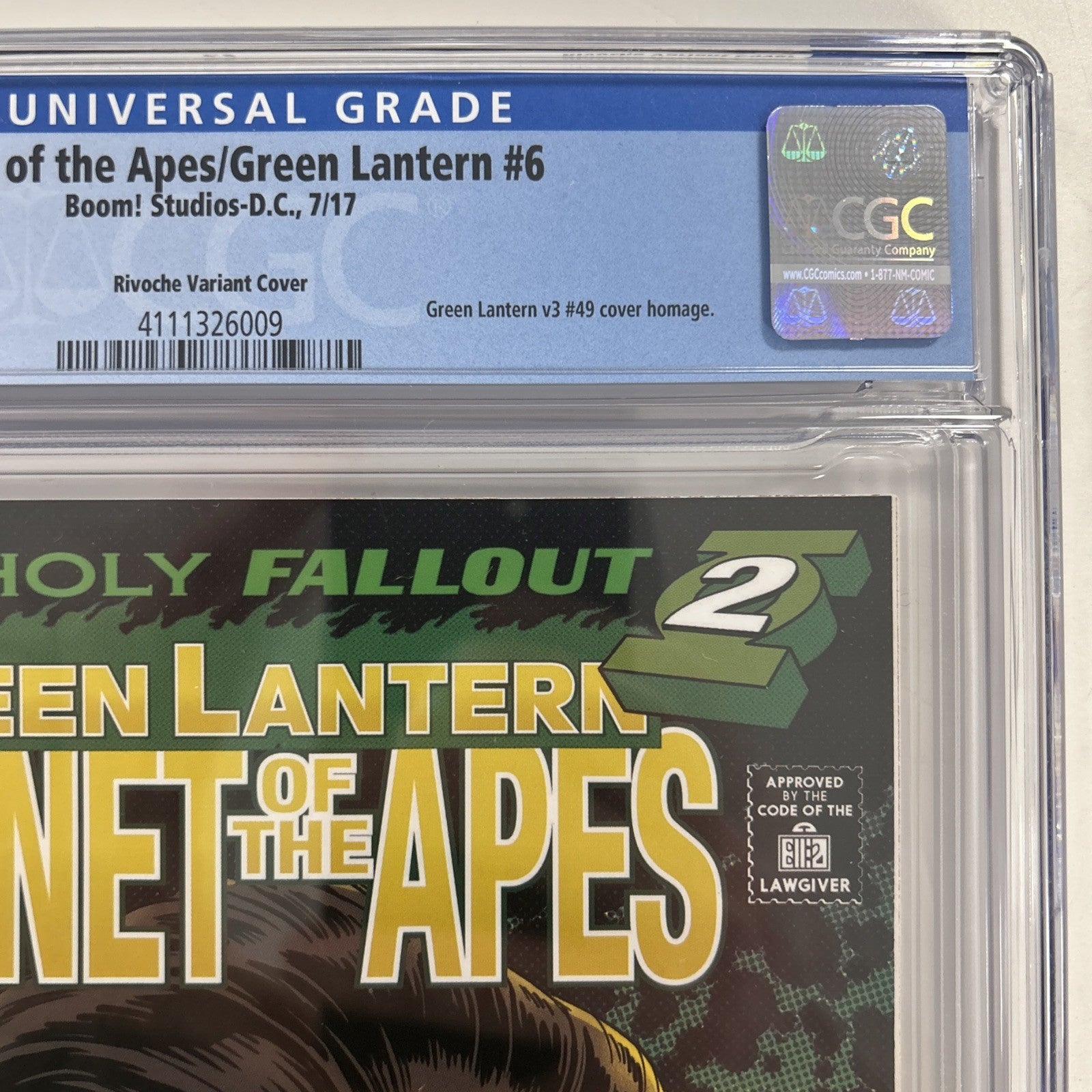 Planet of the Apes/Green Lantern #6 2017 CGC 9.8  Rivoche 1:20 Variant5