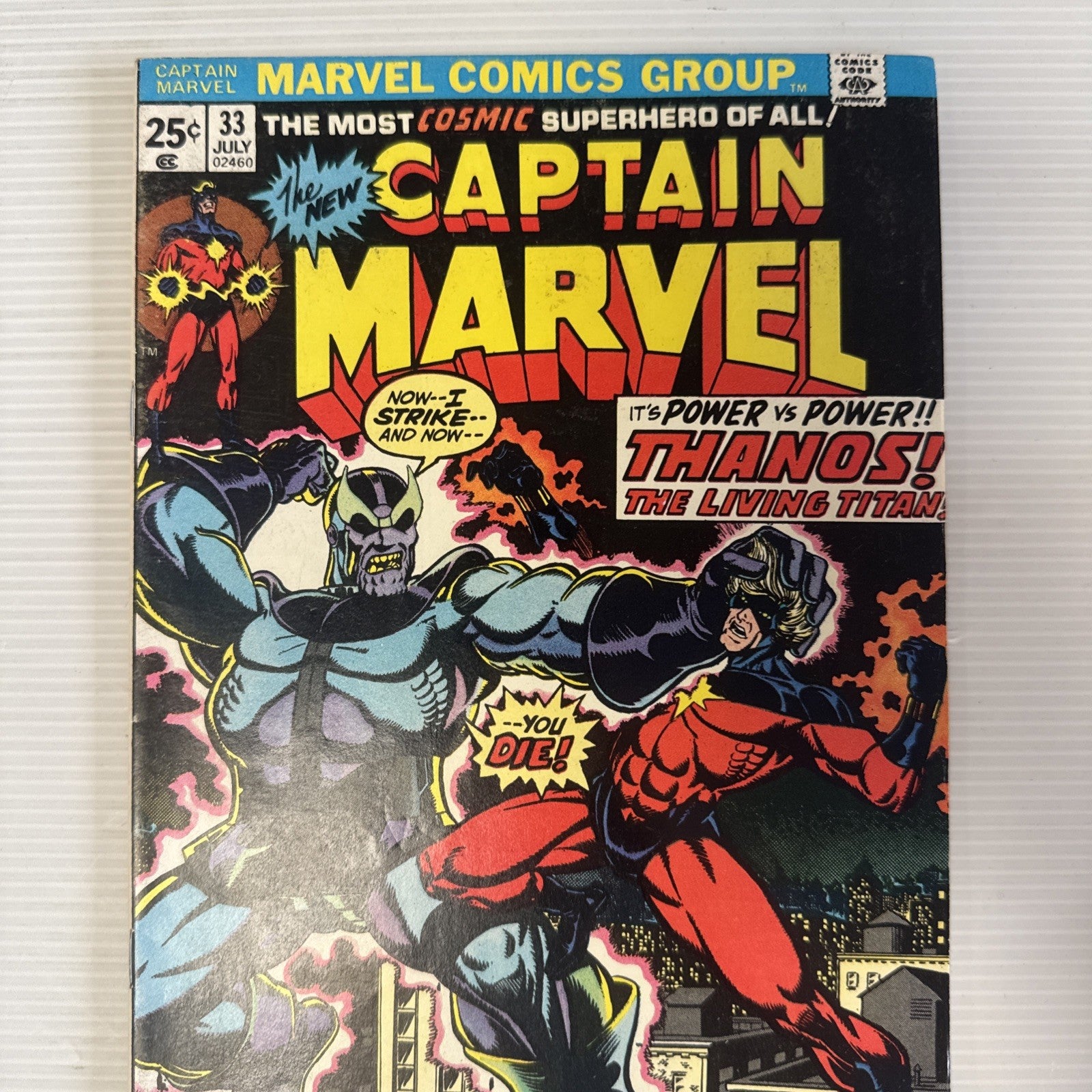 Captain Marvel #33 1974 FN Origin of Thanos1