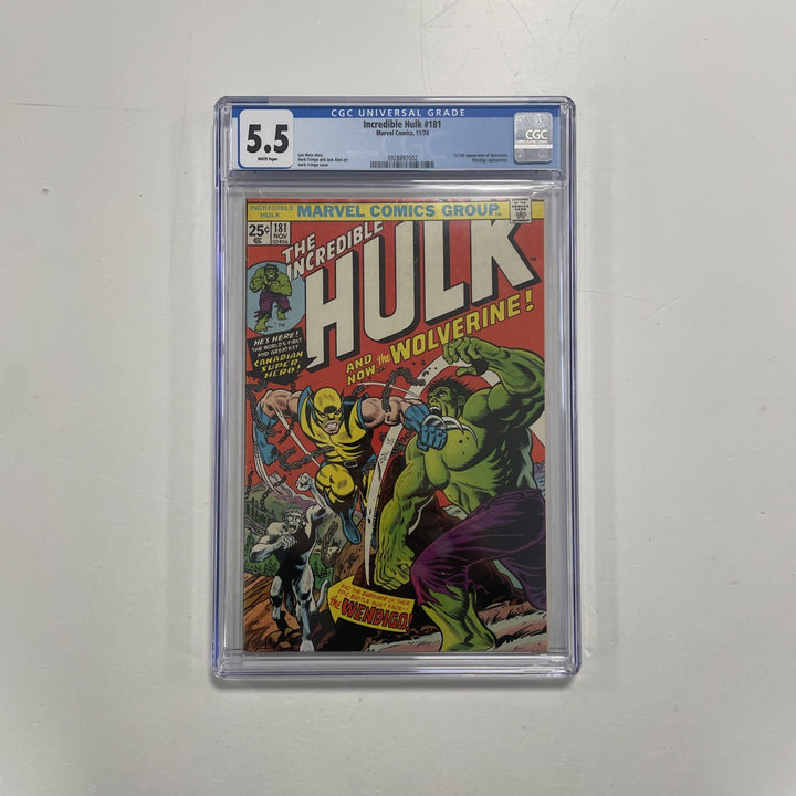 The Incredible Hulk #181 5.5 CGC Cent Copy 3rd Appearance of Wendigo0
