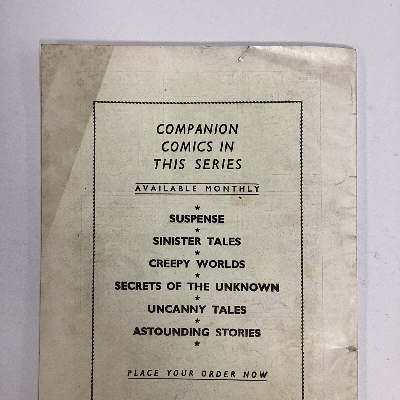 Alan Class Creep Worlds #110 late 1960s - early 70s GD **pen lines on front and8