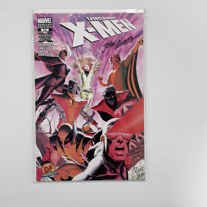 Uncanny X-Men #500 Dynamic Forces Variant Edition Signed by John Romita Sr.