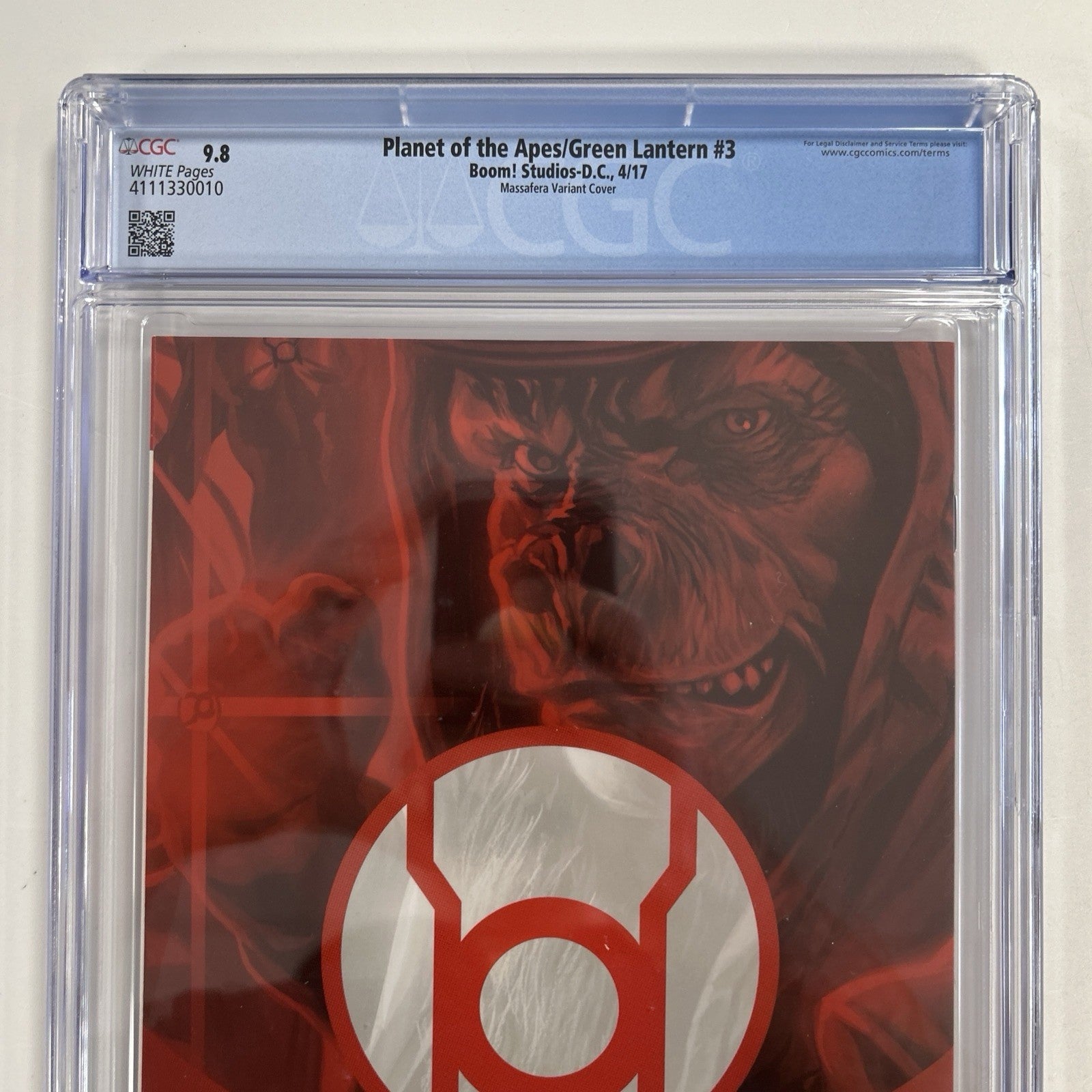 Planet of the Apes/Green Lantern #3 2017 CGC 9.8  Massafera 1:40 Virgin Variant10