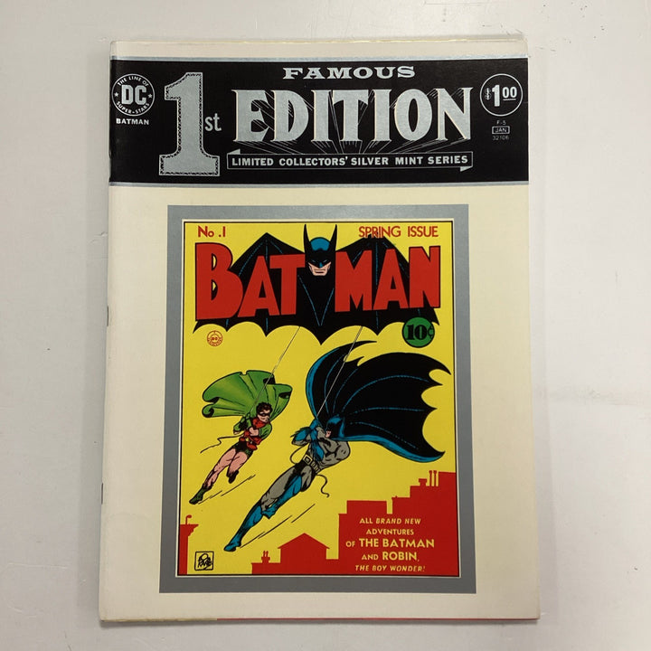 DC Famous 1st Edition Batman #1 Limited Collectors Silver Mint 1975 FN+ (2)0